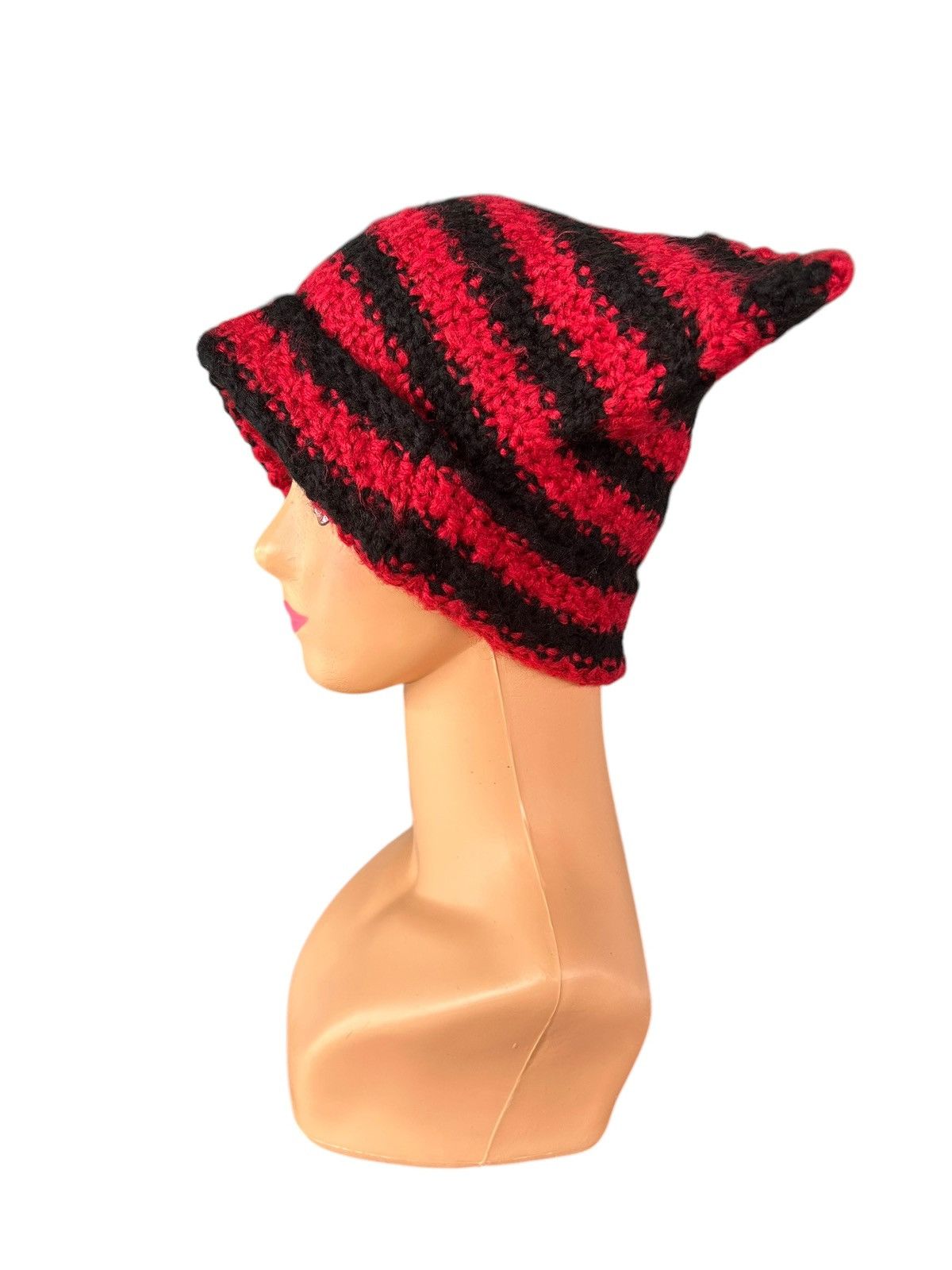 Japanese Brand × Kapital × Vintage Bunny Horn Devil Knitted Big Beanie Hats Size ONE SIZE - 2 Thumbnail