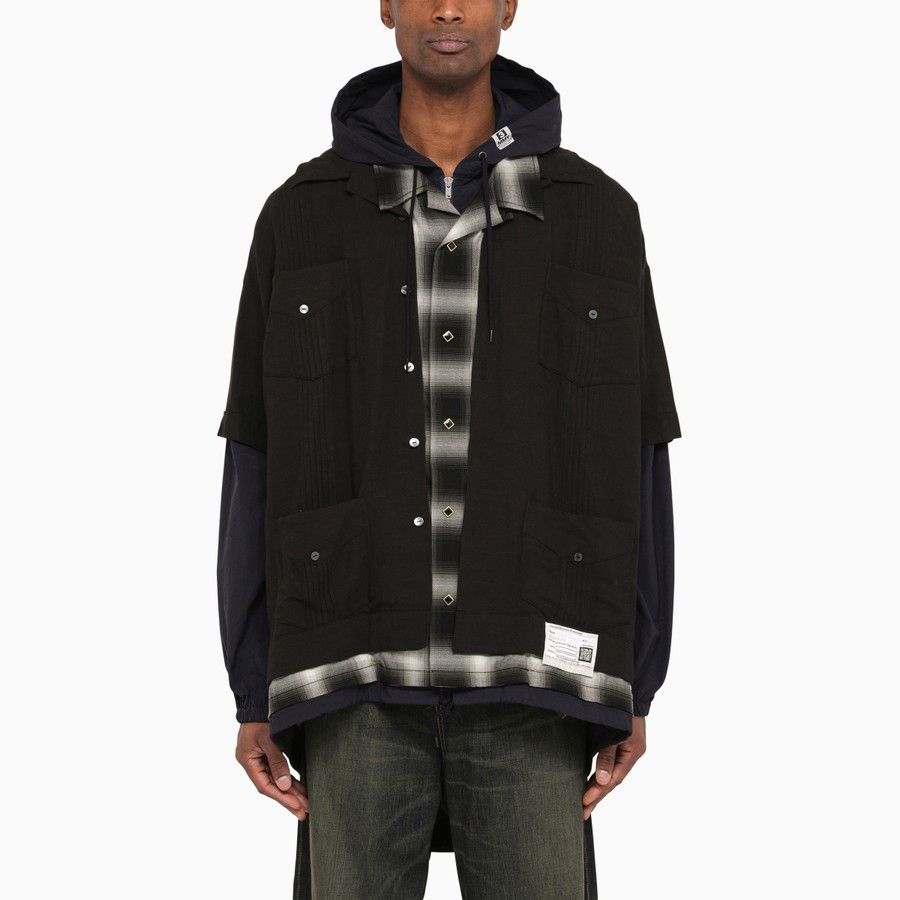image of Maison Mihara Yasuhiro O1D2Blof0424 Hoodies Shirt In Black, Men's (Size Medium)