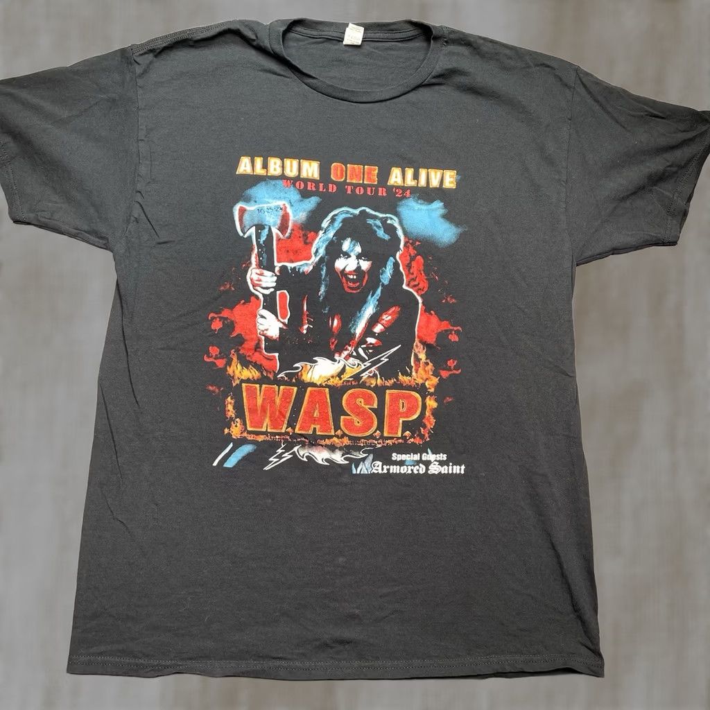 Vintage W.A.S.P. Tour 2024 tee Two Sided T-Shirt Men L Hair Metal Los Angeles Concert Shirt Mens Black Size US L / EU 52-54 / 3 - 1 Thumbnail