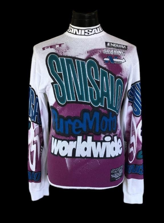 Other 1989 Vintage Sinisalo worldwide Racing motocross jersey Size US M / EU 48-50 / 2 - 1 Thumbnail