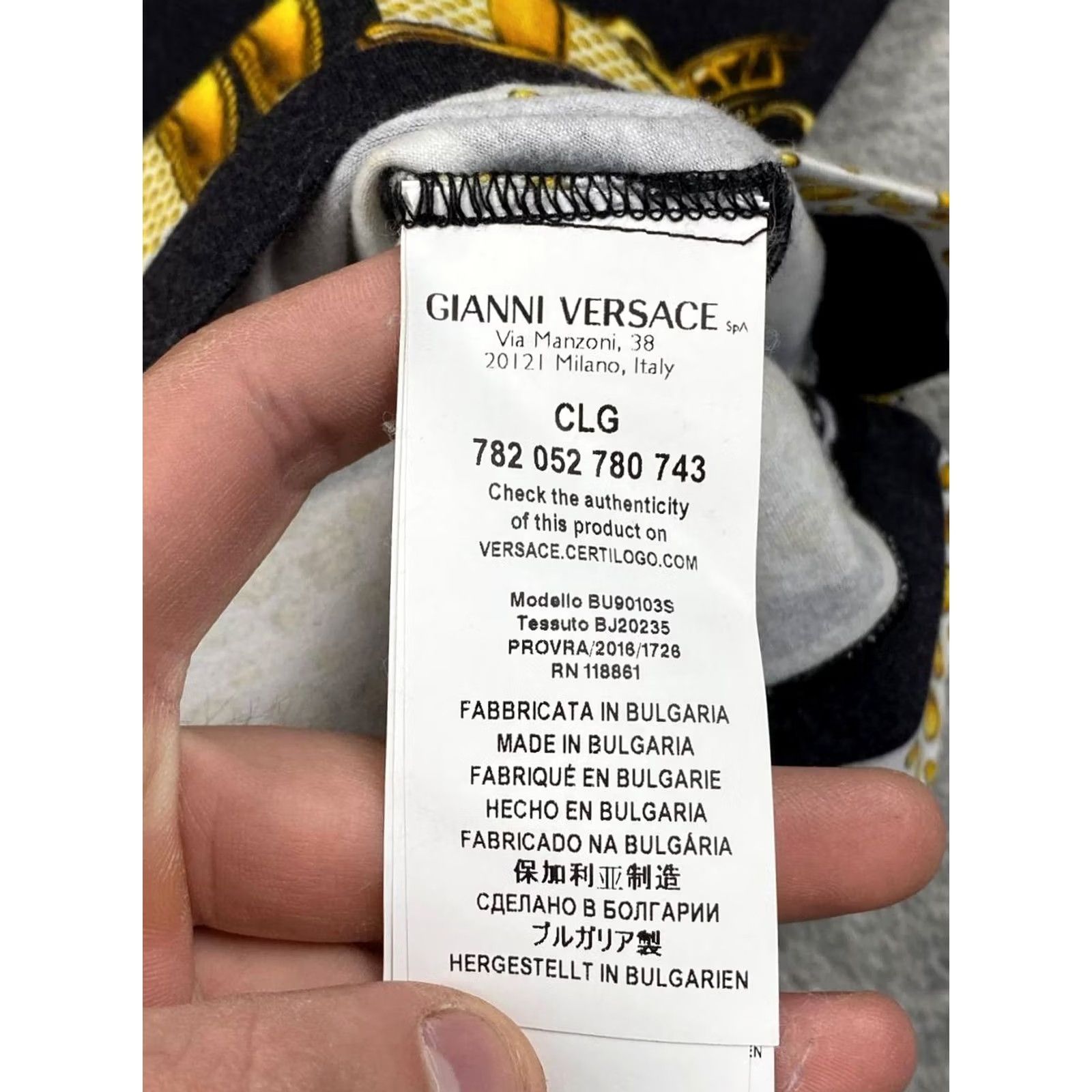 Versace Versus Versace T-Shirt Men Size S Multicolor Baroque Big Logo Size US S / EU 44-46 / 1 - 7 Thumbnail