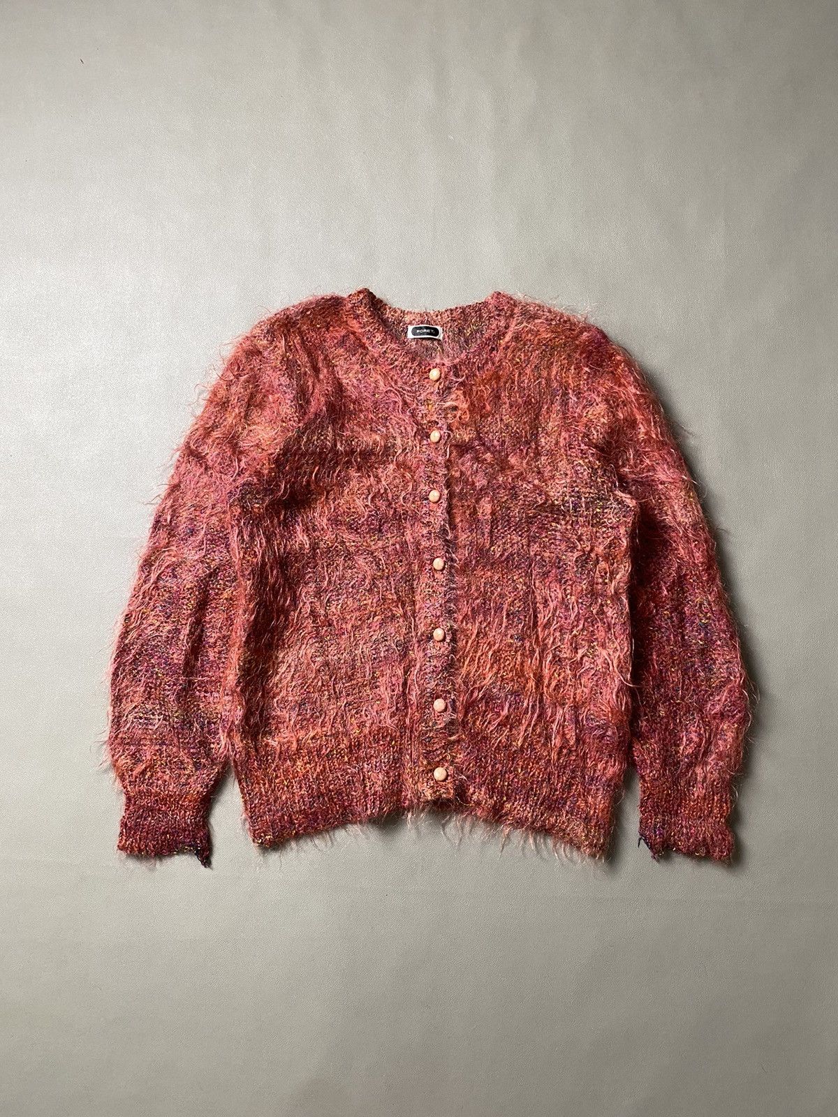 If Six Was Nine × Japanese Brand Poret Fuzzy Mohair Grunge Sweater Cardigan Size US M / EU 48-50 / 2 - 1 Thumbnail