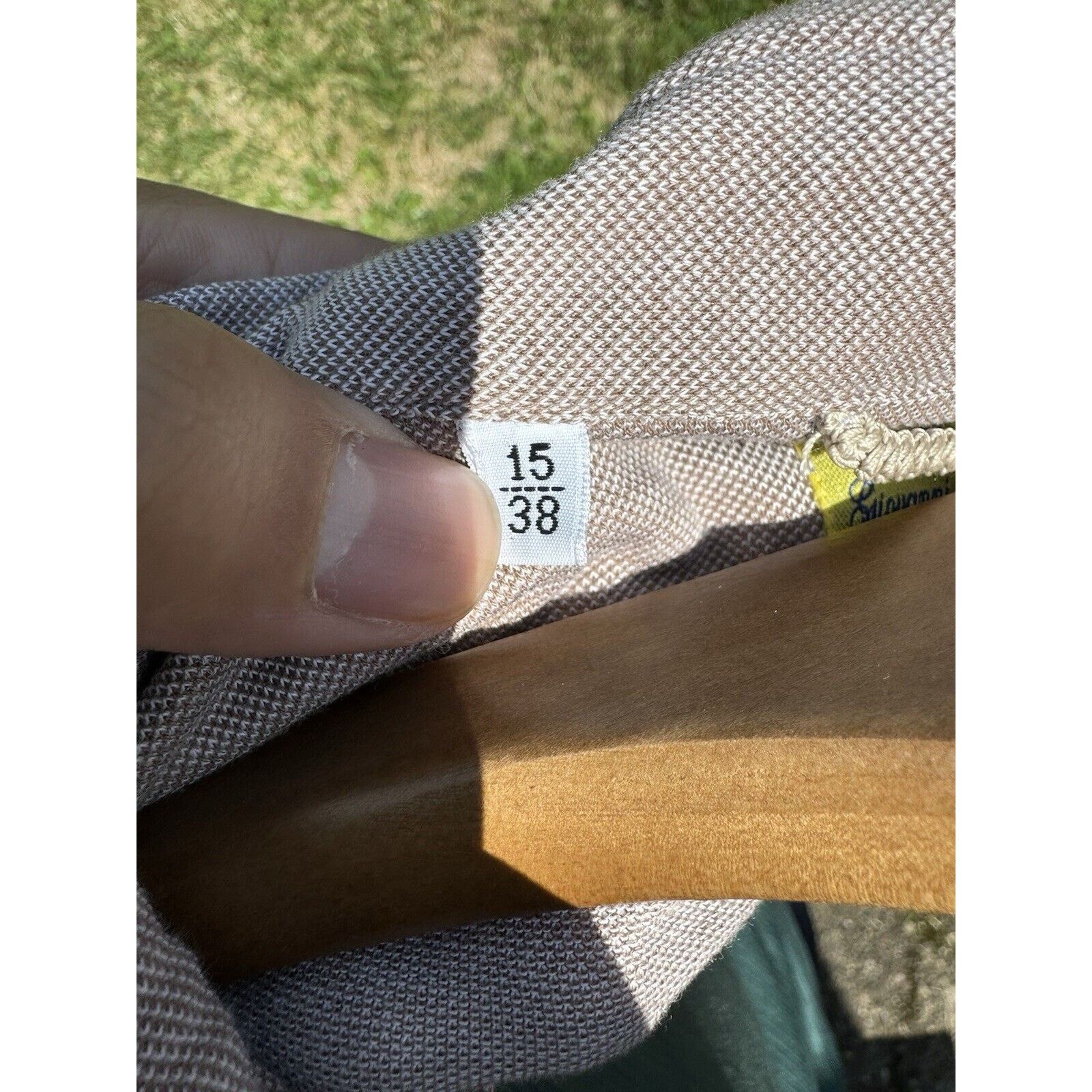 G. Inglese G. Inglese Button Down Polo Shirt Taupe 15/38 Small NMWA Size US S / EU 44-46 / 1 - 3 Thumbnail