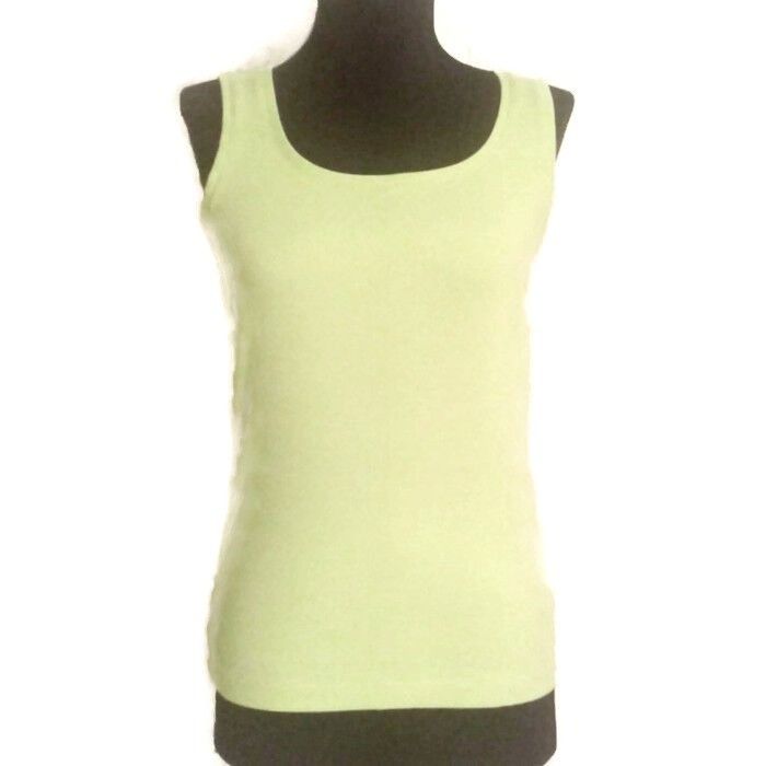 Chicos Chicos Size 0 S 4 Tank Top Womens Lime Green Ribbed Sleevele Size S / US 4 / IT 40 - 1 Thumbnail