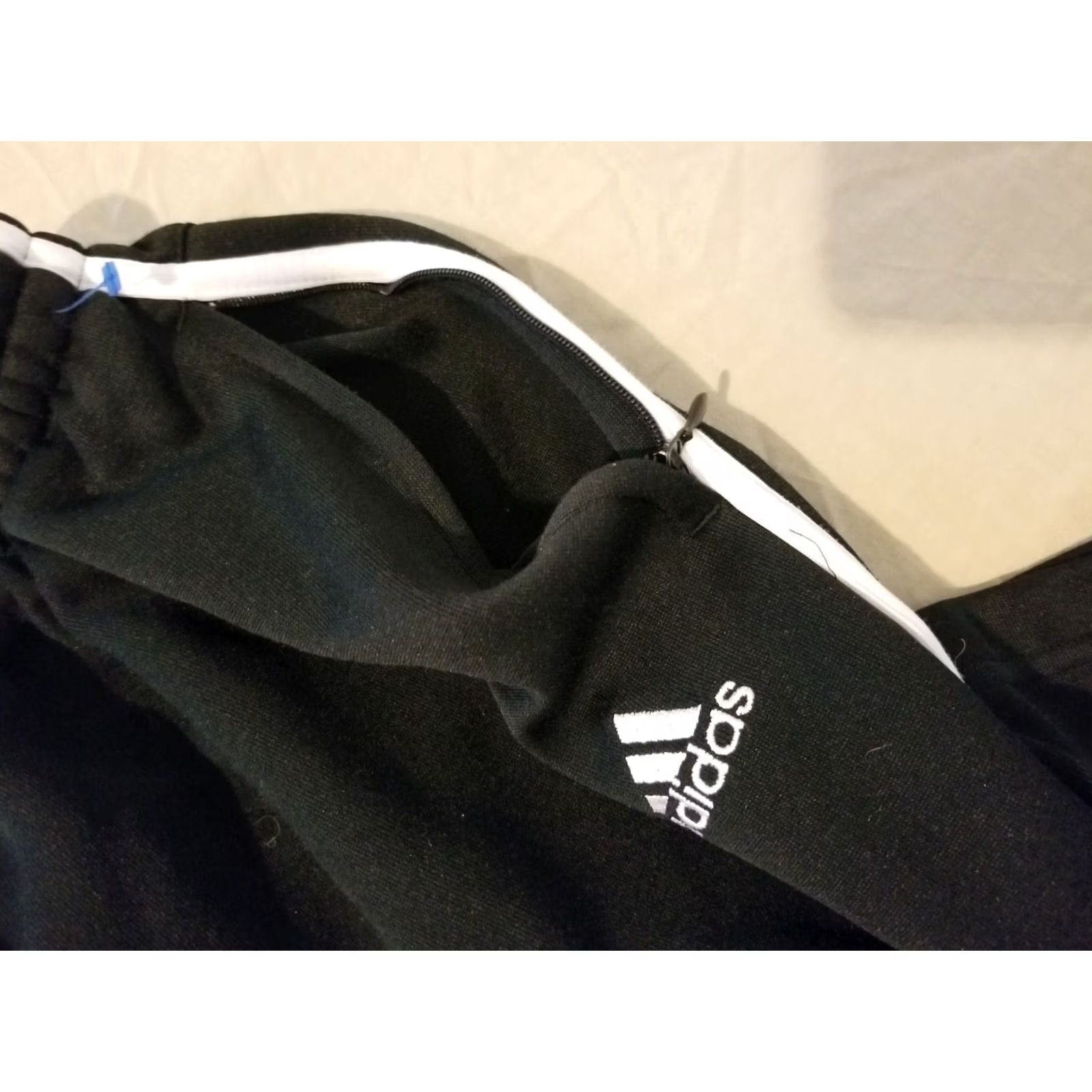 Adidas Mens adidas Pants M Medium Black Athletic Gym Workout Jogger Size US 31 - 5 Thumbnail