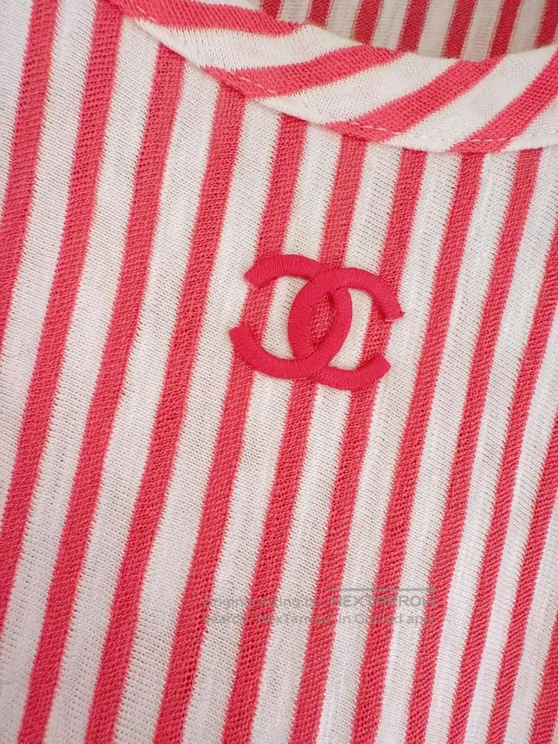 Chanel Chanel 19C Cruise Series Pink and White Striped Drawstring Size XXS / US 00 / IT 34 - 7 Thumbnail