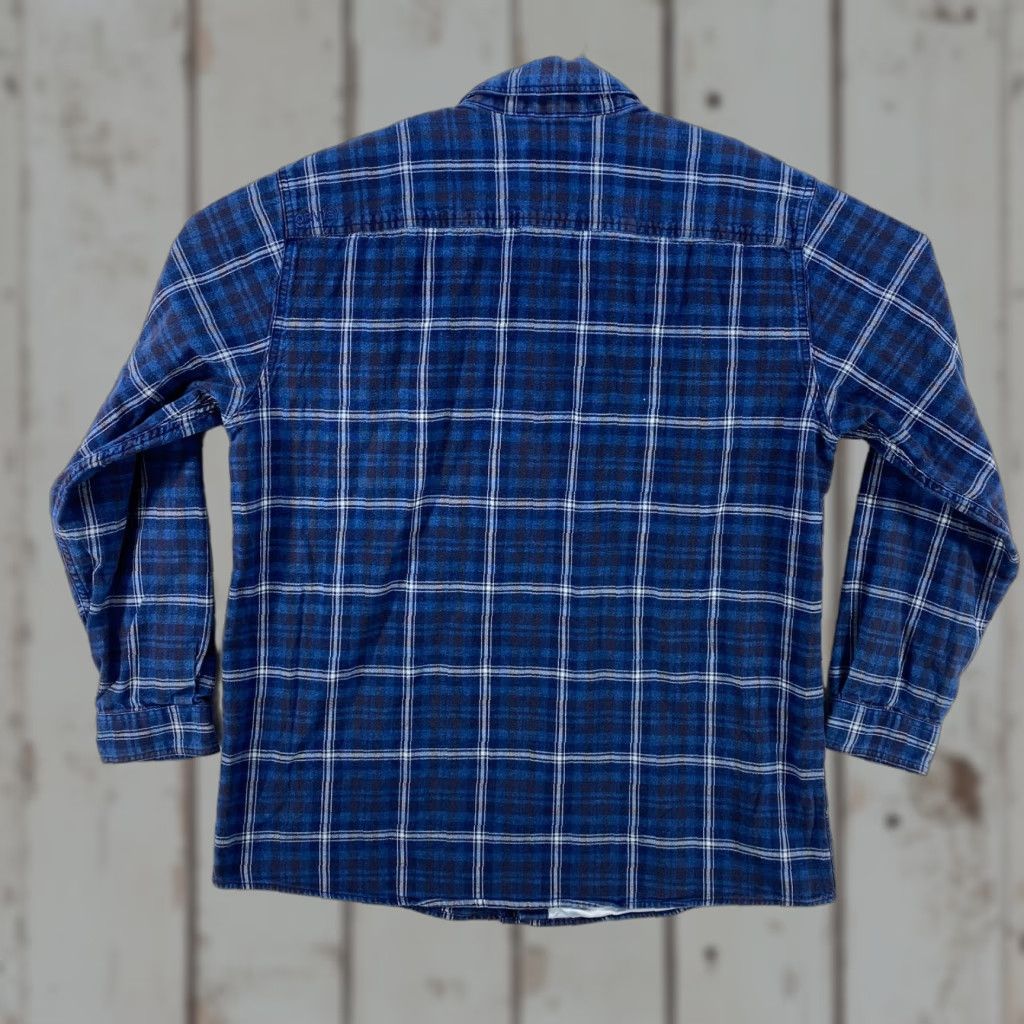 Orvis Orvis Long Sleeve Button-Up Denim Blue Plaid Shirt Mens Size Large 100% Cotton Size US L / EU 52-54 / 3 - 1 Thumbnail
