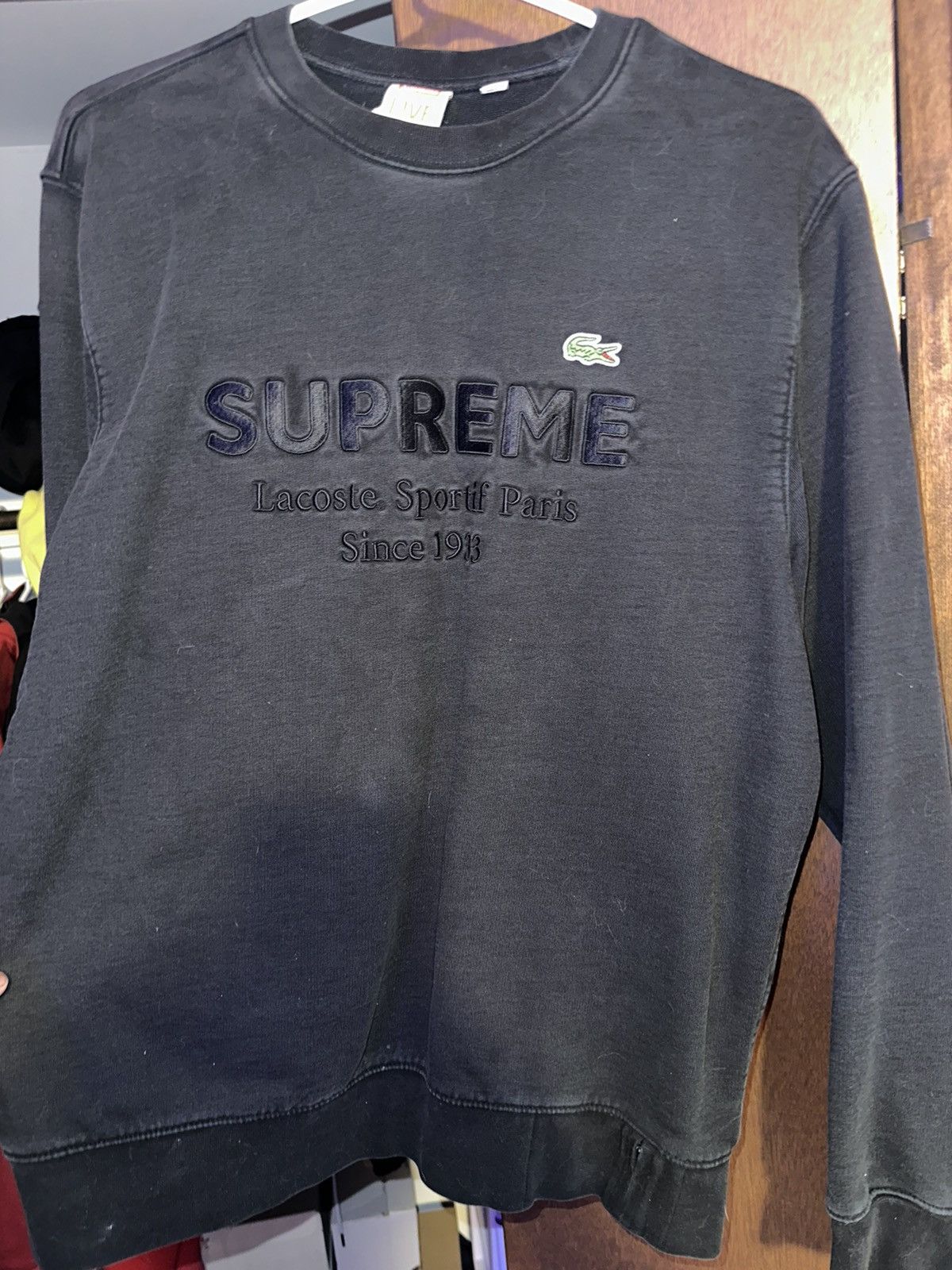 Lacoste × Supreme Supreme x Lacoste crewneck | Grailed 