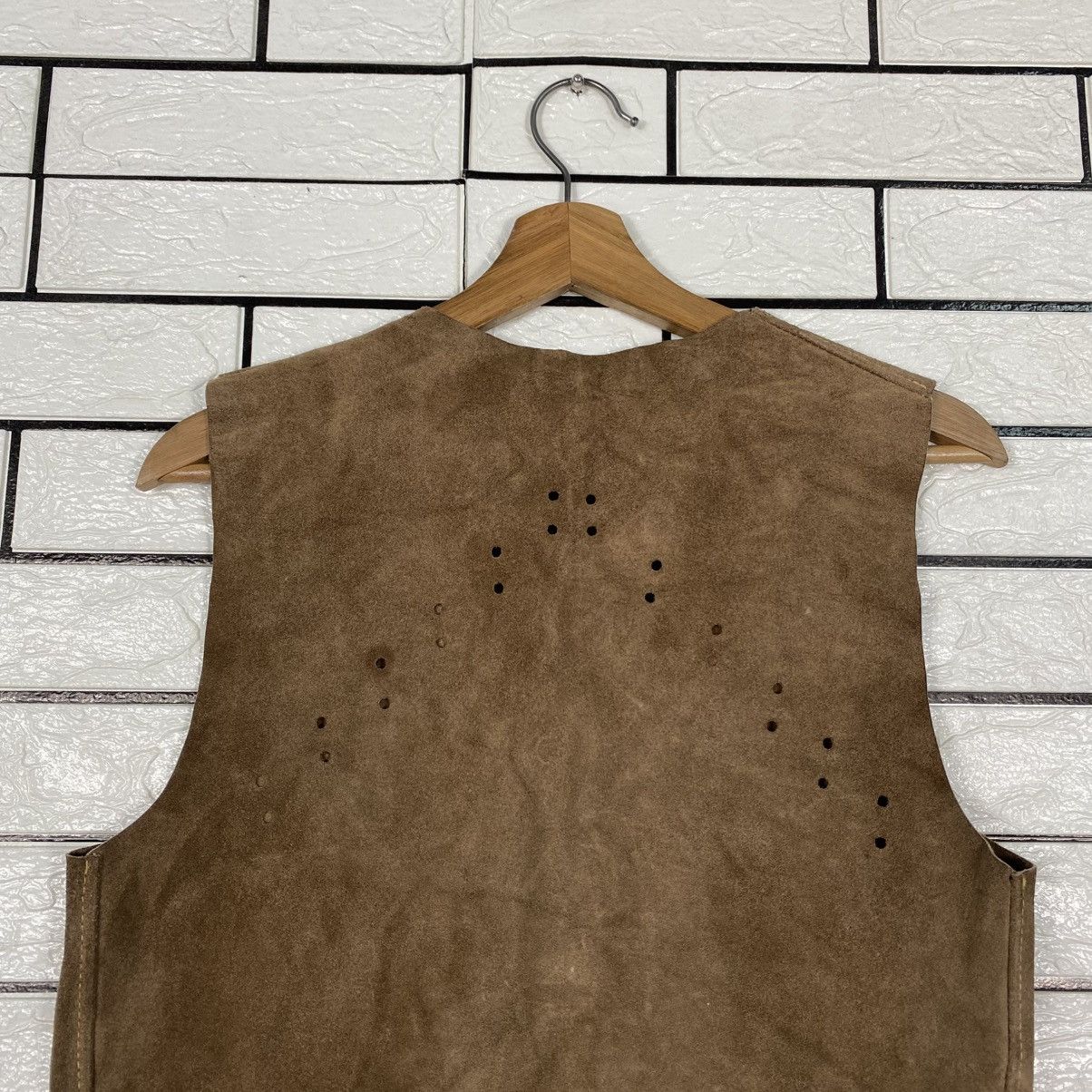 Japanese Brand Vintage Genuine Leather Vest Jacket Western Design Size US M / EU 48-50 / 2 - 10 Thumbnail