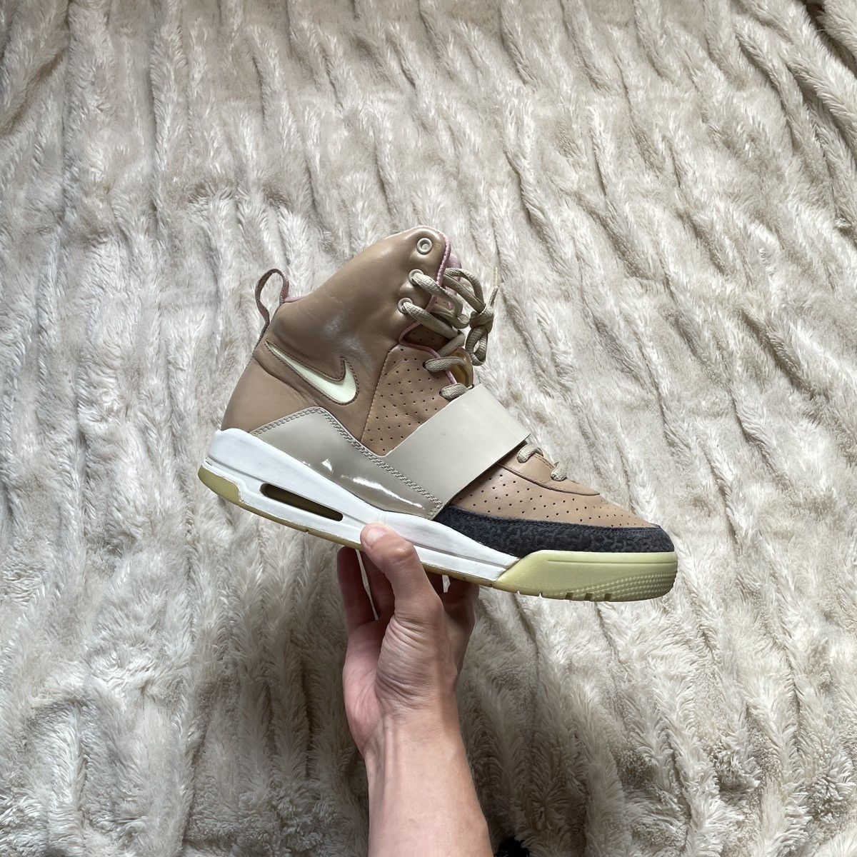 Nike Vintage Yeezy Season 2008 NIKE AIR YEEZY 1 NET TAN y2k vintage kanye Grailed