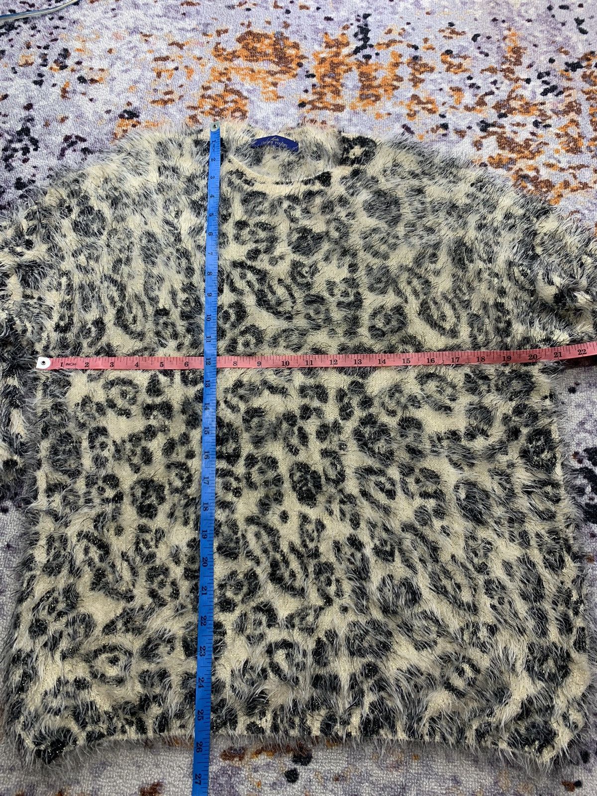 Issey Miyake Crazy Fuzzy Mohair Leopard Knit sweater Size US L / EU 52-54 / 3 - 6 Thumbnail
