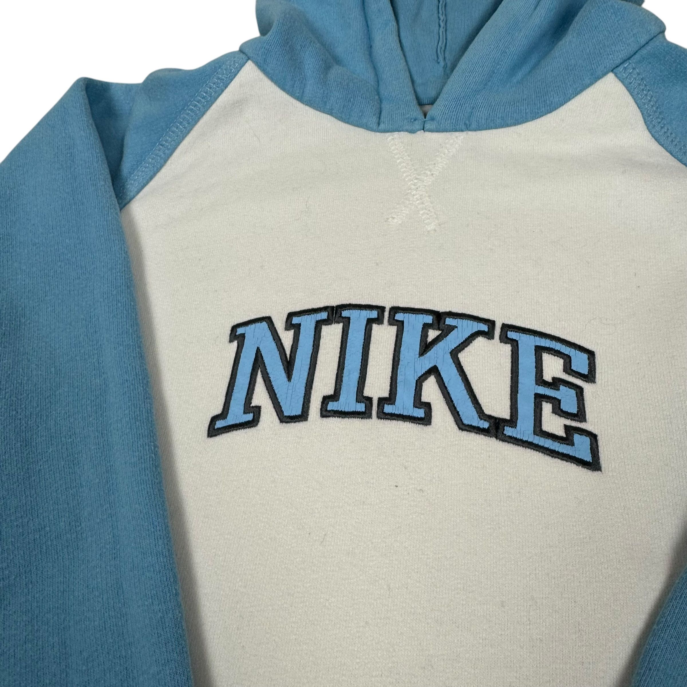 Nike × Vintage Nike Womens Spellout Fleece Lined Pullover Hoodie Large (14) Size L / US 10 / IT 46 - 3 Thumbnail