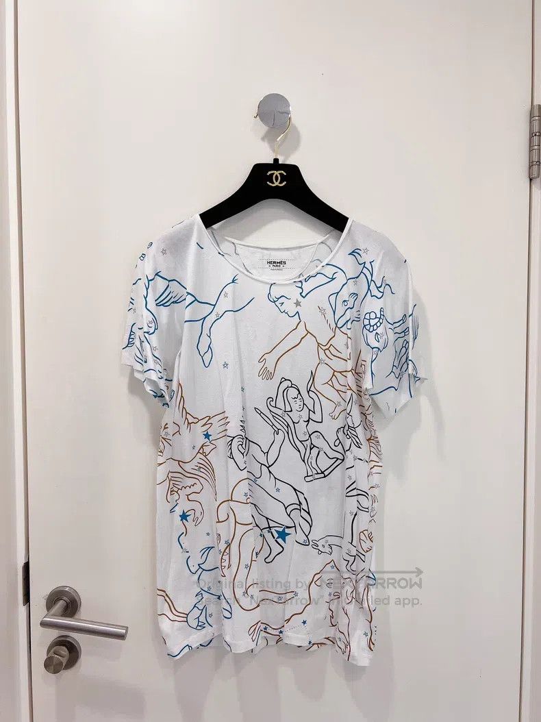 Hermes Hermes Constellation Printed Loose Short Sleeve T-Shirt Size XS / US 0-2 / IT 36-38 - 1 Thumbnail