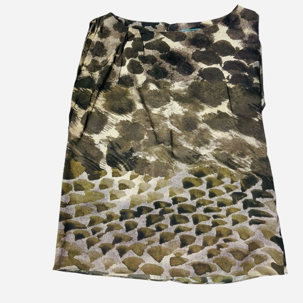 Alice + Olivia ALICE + OLIVIA Silk Sleeveless Blouse Camo Print Size S Size S / US 4 / IT 40 - 5 Thumbnail