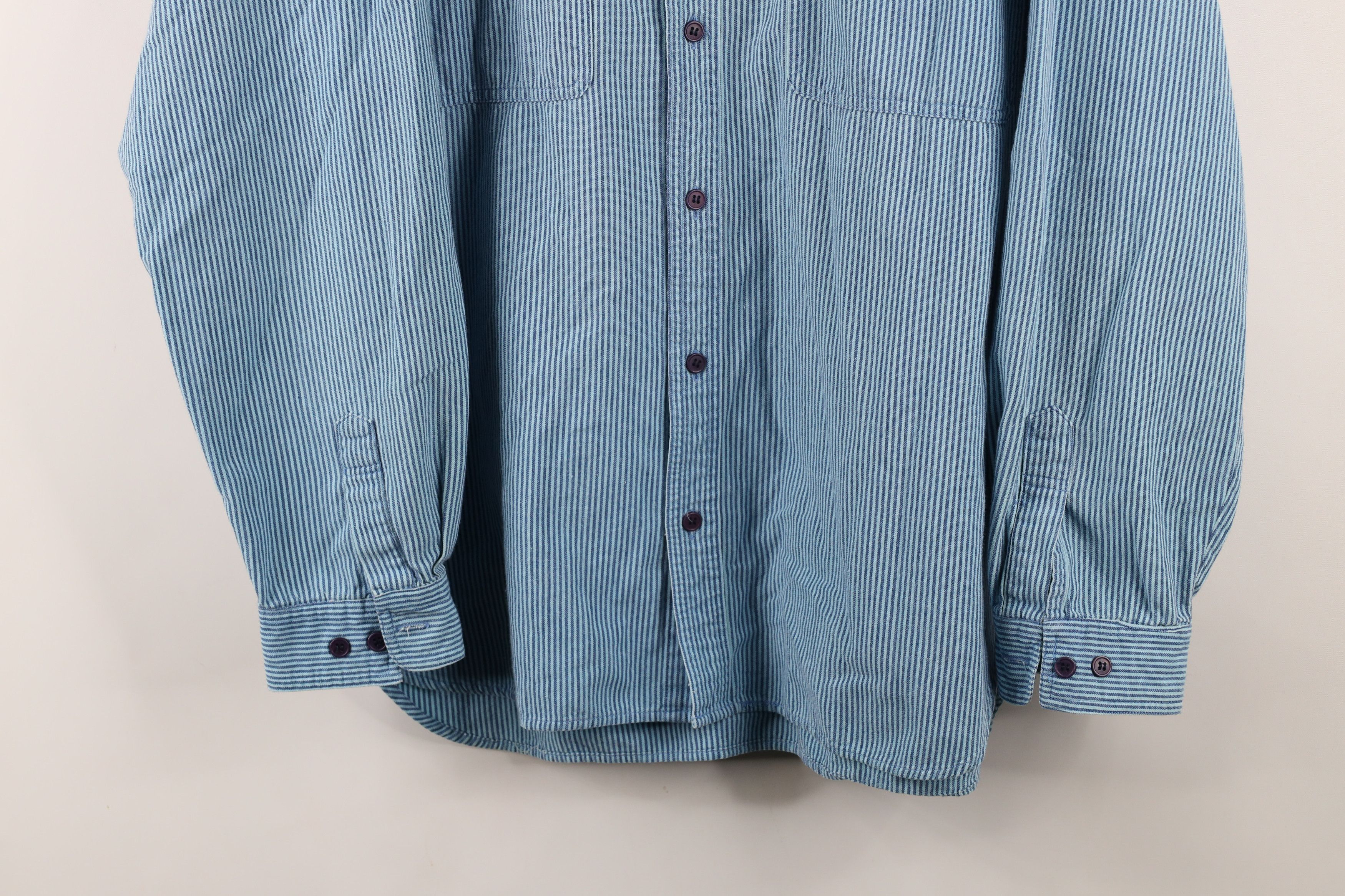 Royal Robbins × Vintage Vintage 90s Royal Robbins Striped Collared Button Shirt Size US L / EU 52-54 / 3 - 3 Thumbnail