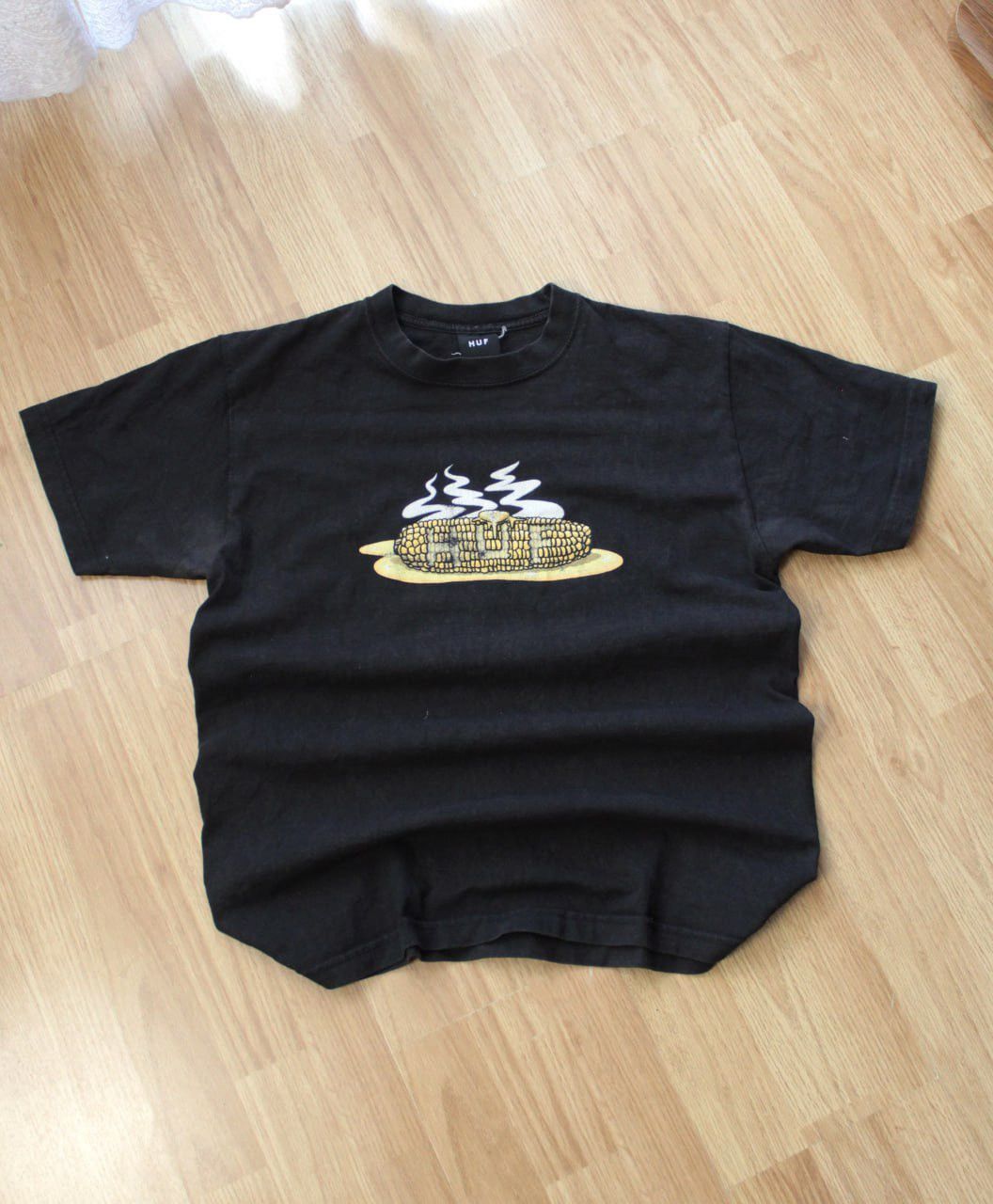 Huf 🔥 RARE Huf Corn Logo Faded Washed Y2K T Shirt Summer Japan Size US M / EU 48-50 / 2 - 1 Thumbnail