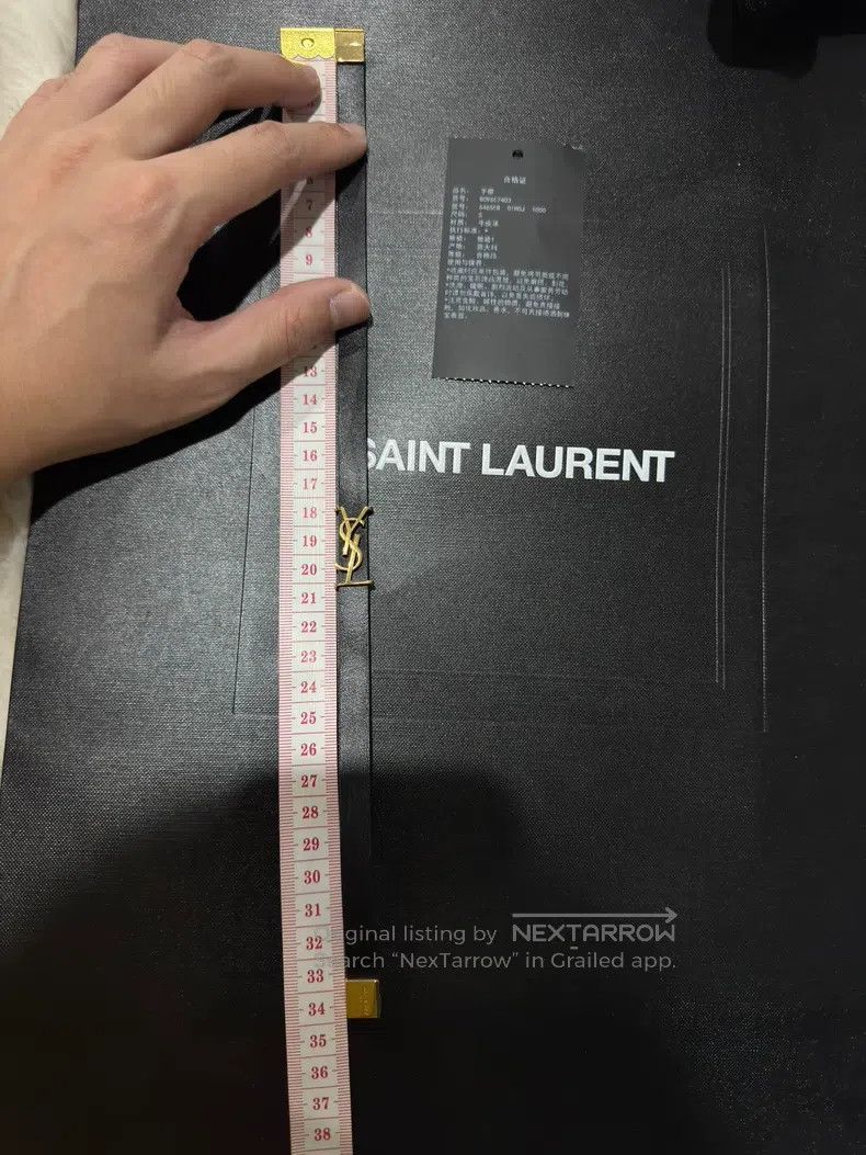 Saint Laurent Paris Saint Laurent Paris Black and Gold Dual-Ring Leather Brace Size ONE SIZE - 6 Thumbnail