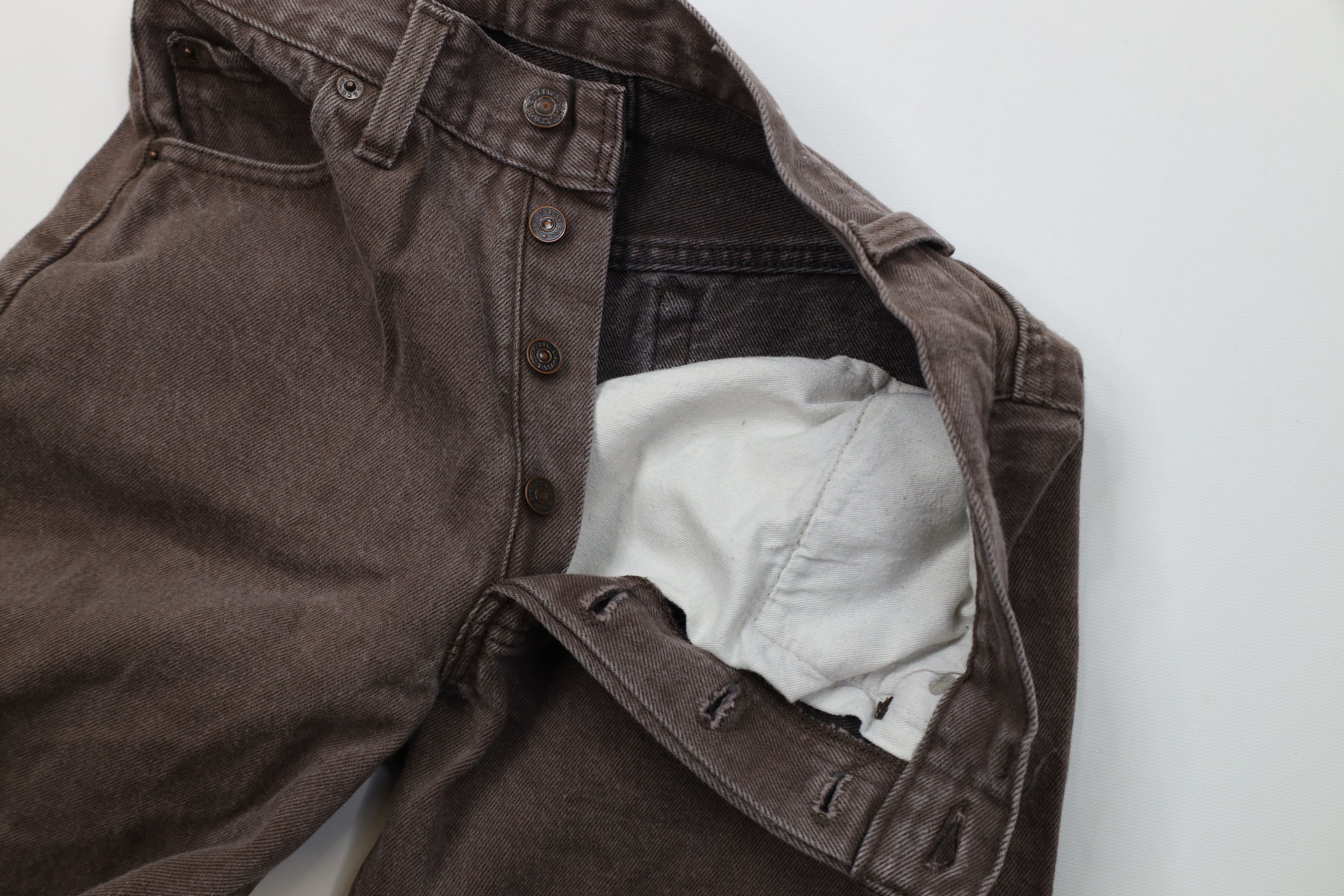 Levi's Vintage 80s Levis 501xx Button Fly Original Jeans Brown USA Size US 28 / EU 44 - 8 Thumbnail
