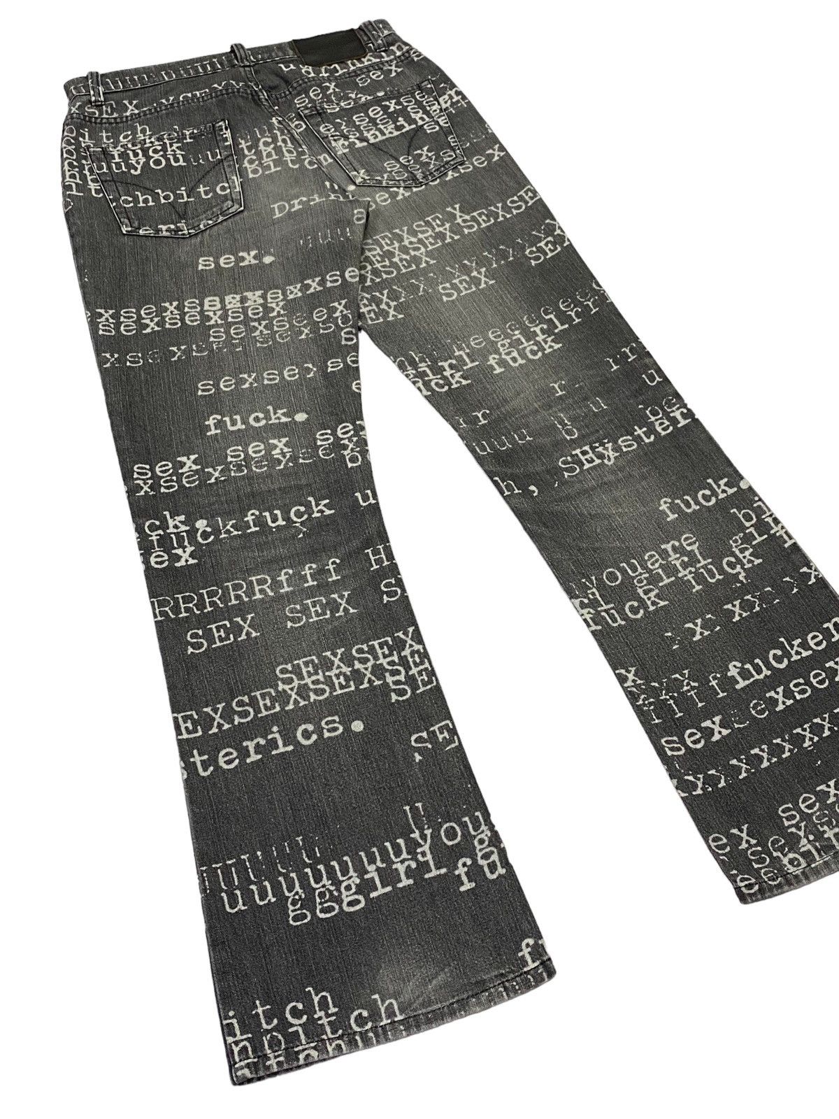 Hysteric Glamour Vintage Hysteric Glamour Sex All Over Print Faded Denim Size US 28 / EU 44 - 21 Thumbnail