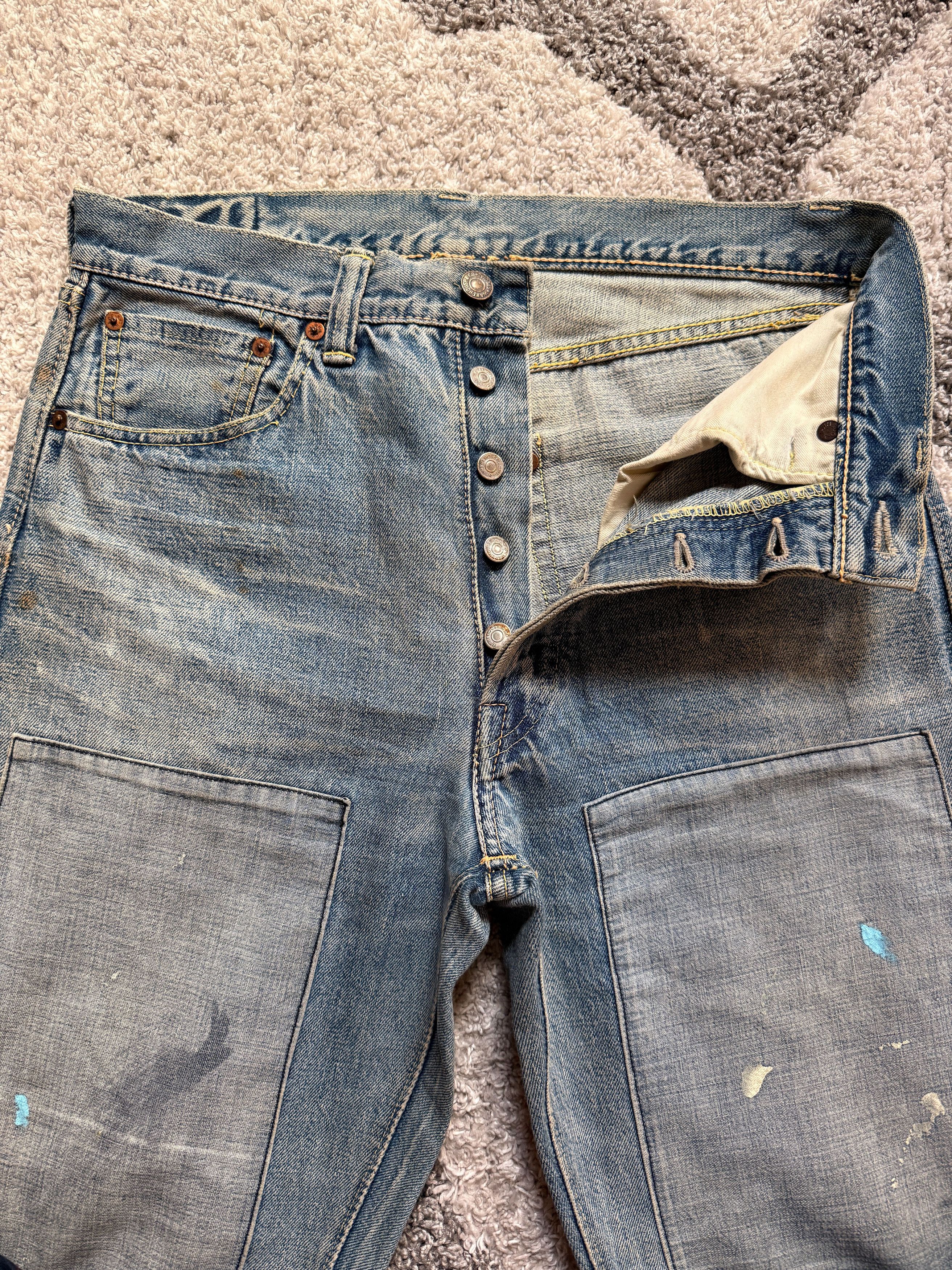 Japanese Brand × Vintage × Warehouse Warehouse Japan Double Knee Vintage Jeans Punk Grunge Chrome Size US 30 / EU 46 - 7 Thumbnail