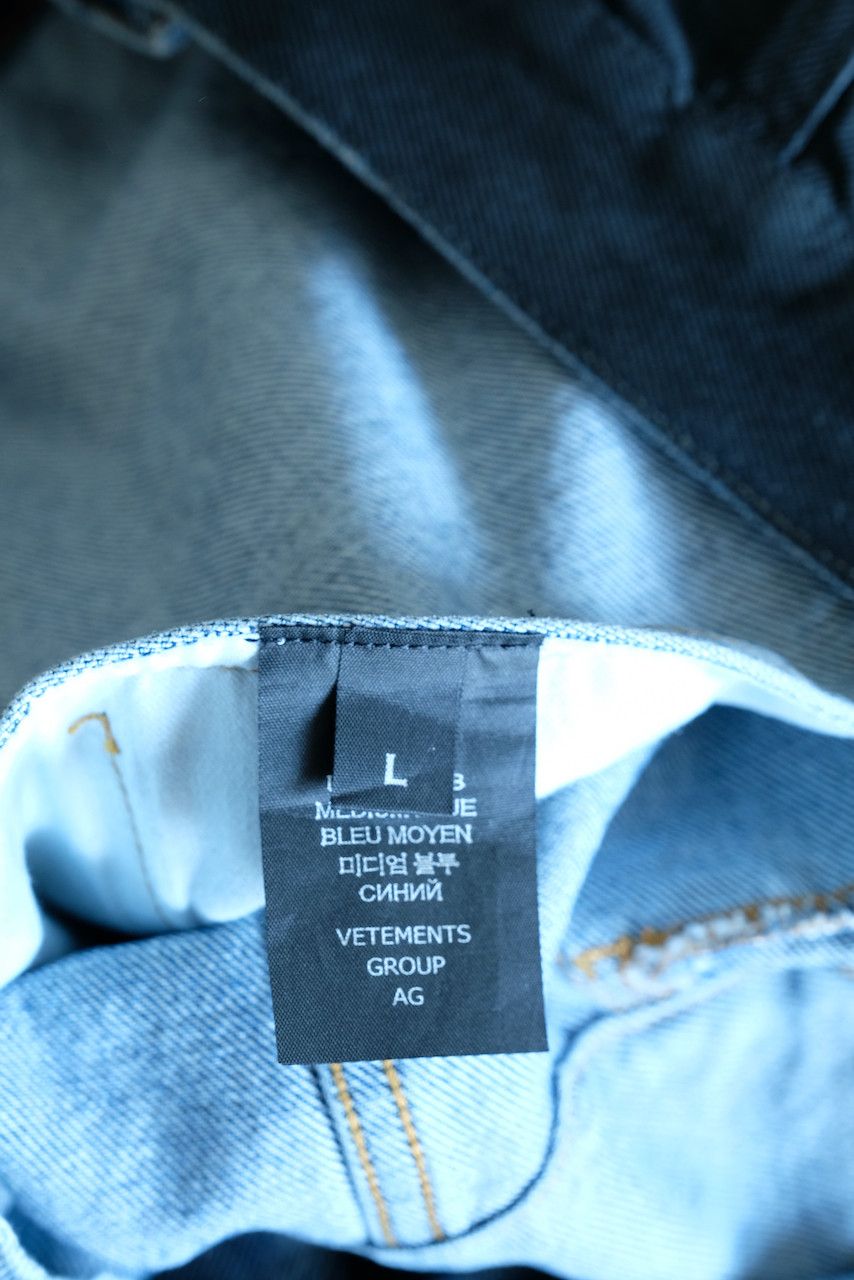 Vetements Vetements Denim Flames Jean Jacket Fire Print Balenciaga Size US L / EU 52-54 / 3 - 12 Thumbnail