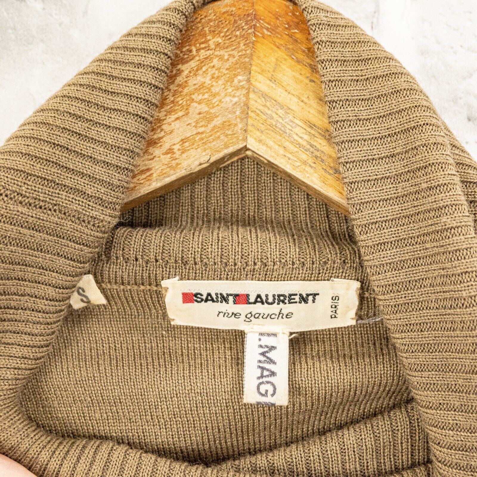 Saint Laurent Paris Vtg SAINT LAURENT rive gauche Turtleneck Sweater brown Size S / US 4 / IT 40 - 3 Thumbnail