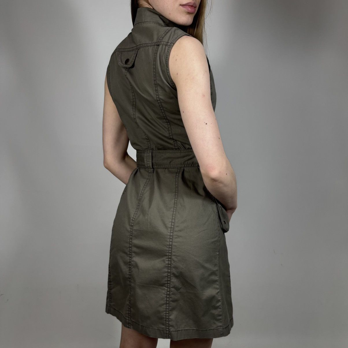 Diesel Vintage Y2K Diesel Japanese Style Belted Zip Casual Dress Size S / US 4 / IT 40 - 2 Thumbnail