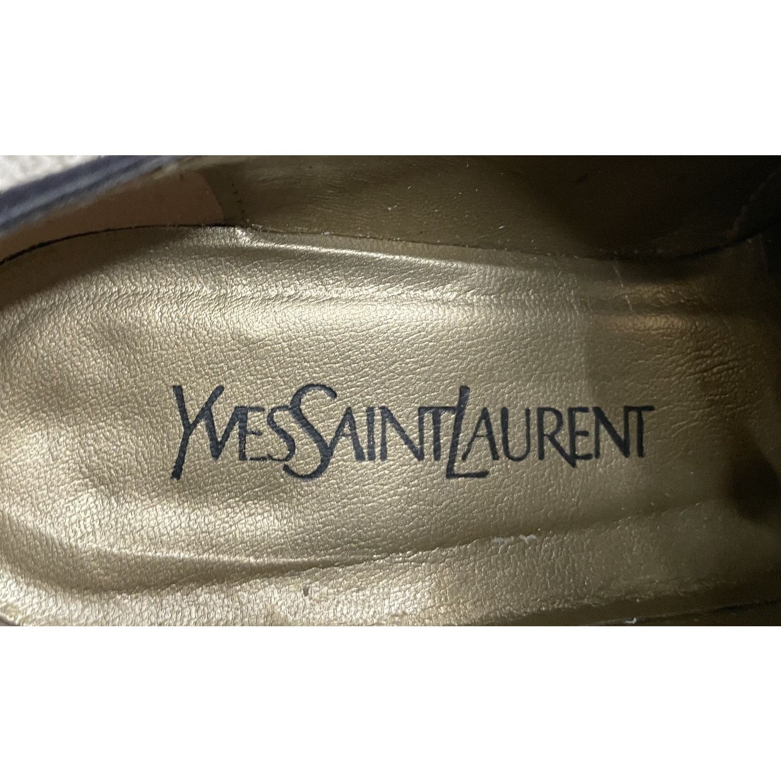 Yves Saint Laurent Yves Saint Lauren Shoes 9M Navy Blue Lace Up Victorian Look Size US 9 / IT 39 - 13 Thumbnail