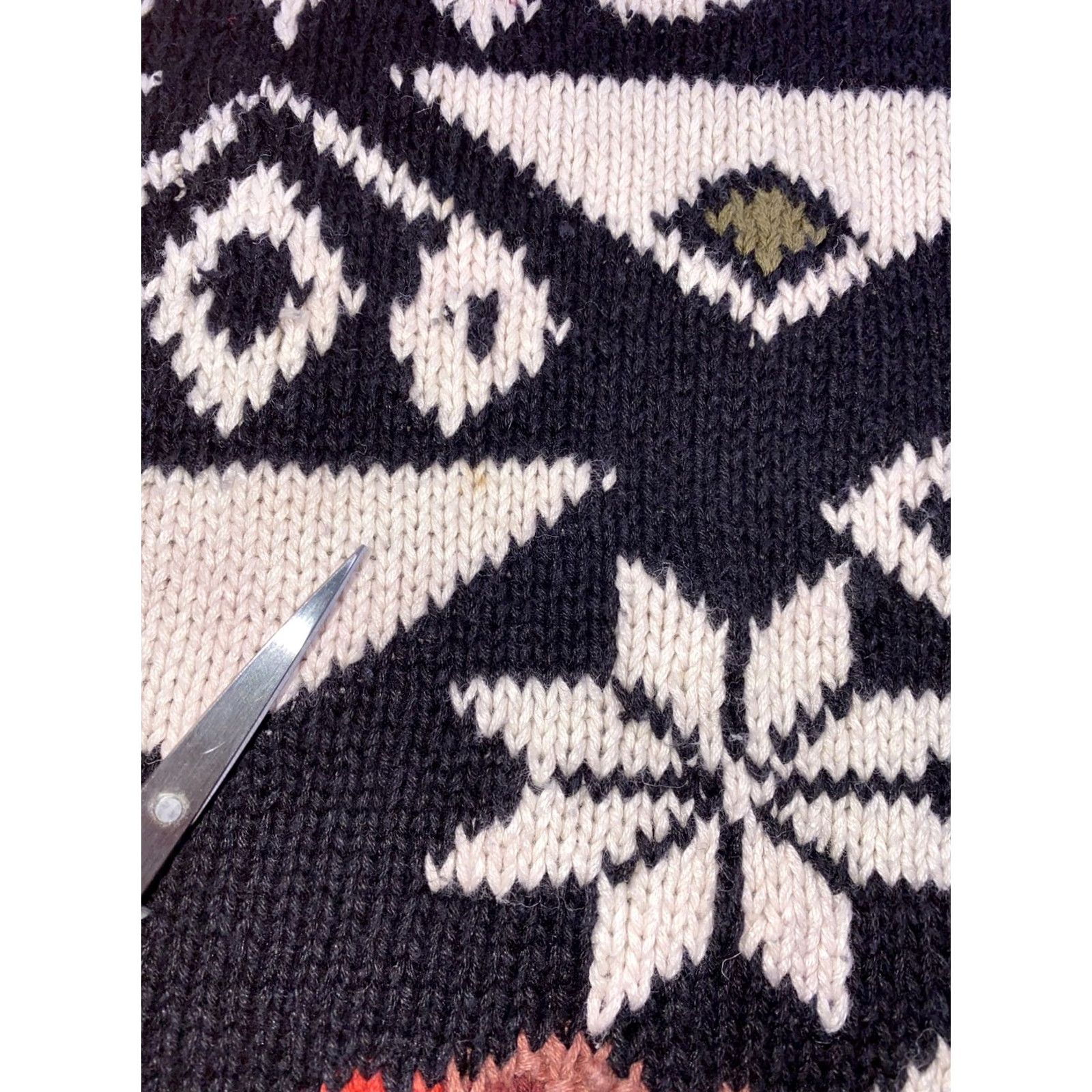 Vintage VINTAGE Heirloom Collectibles Floral Knit Navy Sweater-12129 Women L Mock Neck 90s Pullover Size L / US 10 / IT 46 - 6 Thumbnail
