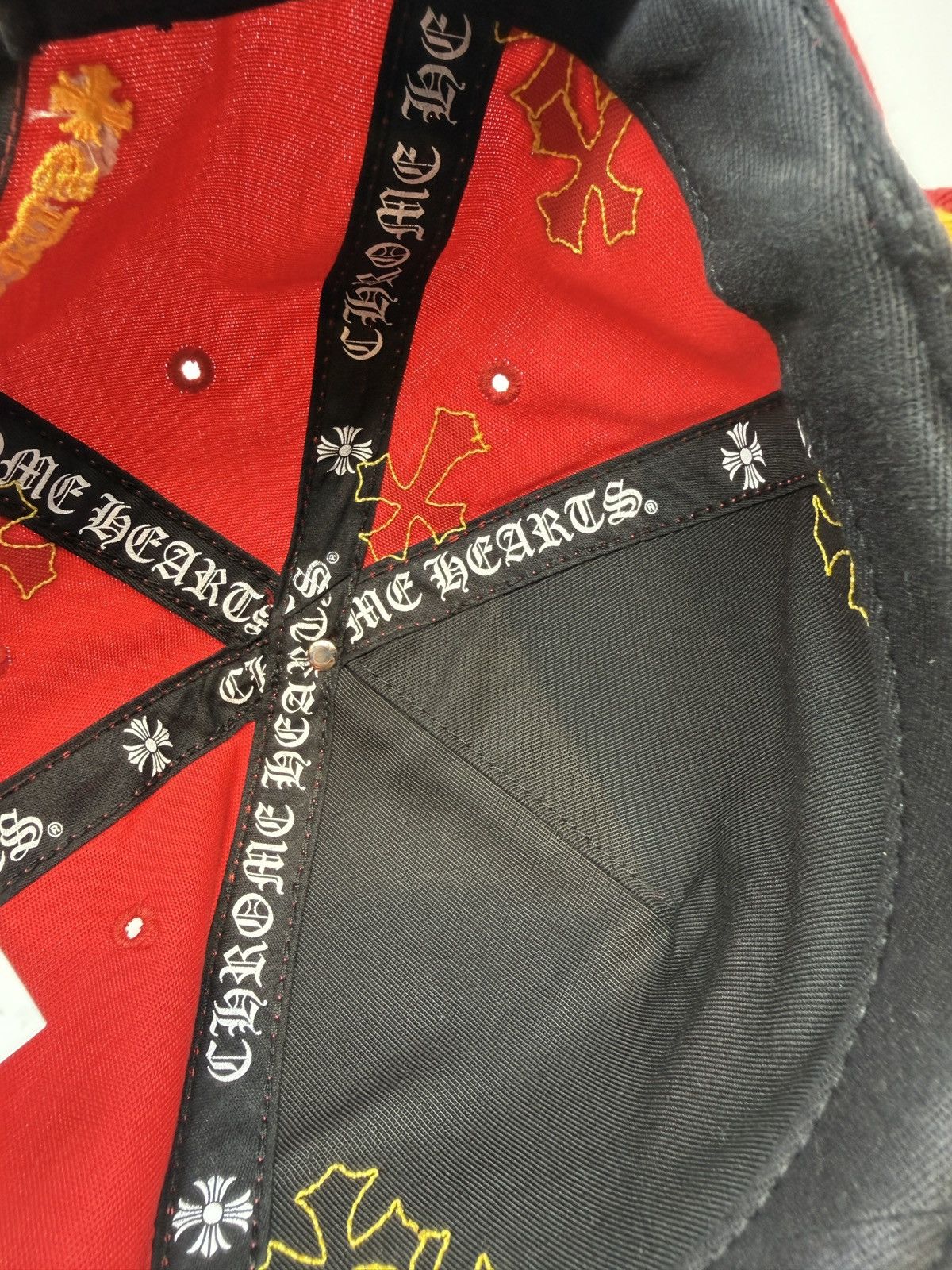 Chrome Hearts Chrome Hearts Cross Patch Hat Red Yellow Size ONE SIZE - 6 Thumbnail