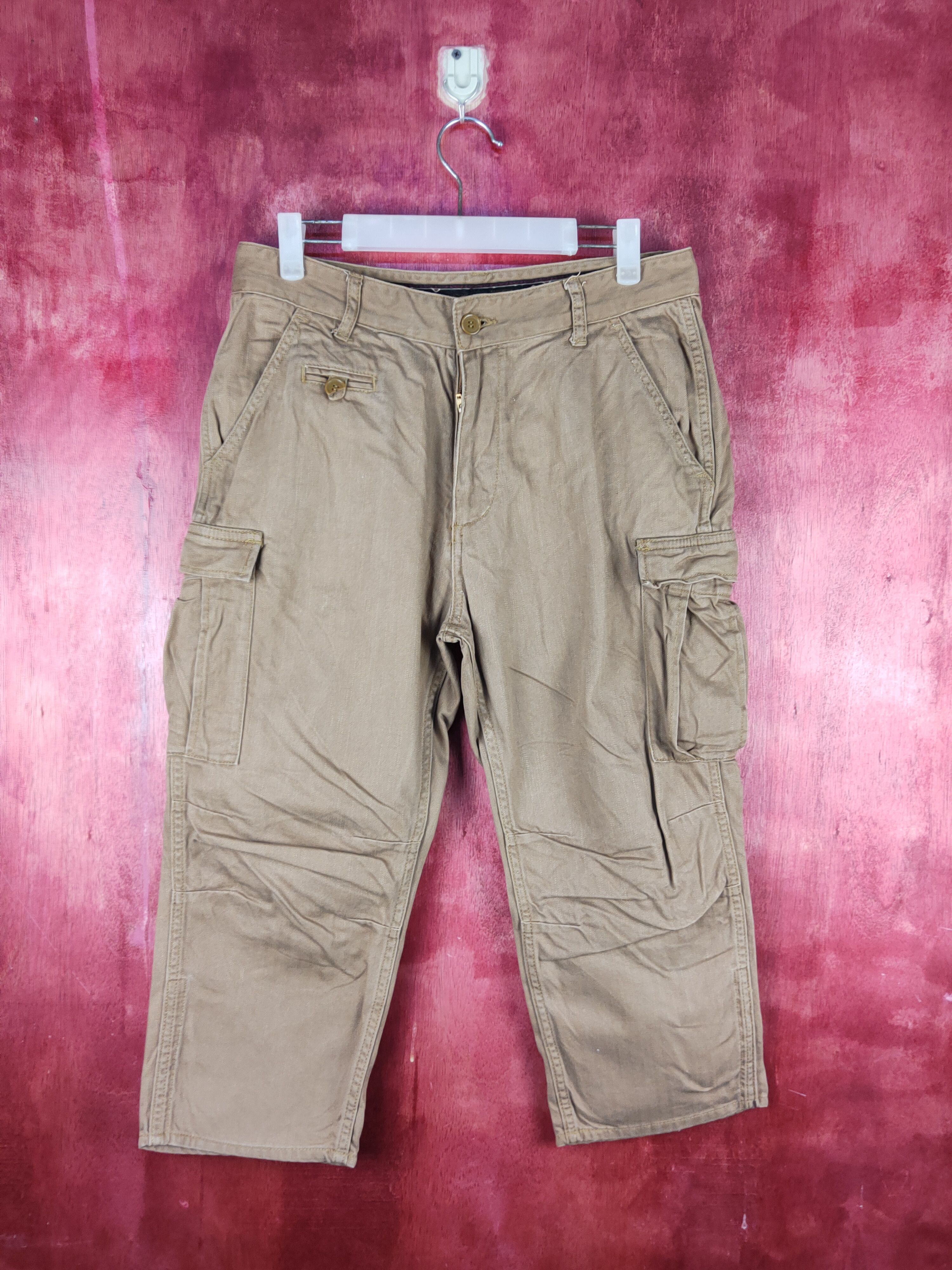 image of Vintage Pincponc Brown Multipocket Tactical Half Pants S1769, Men's (Size 31)