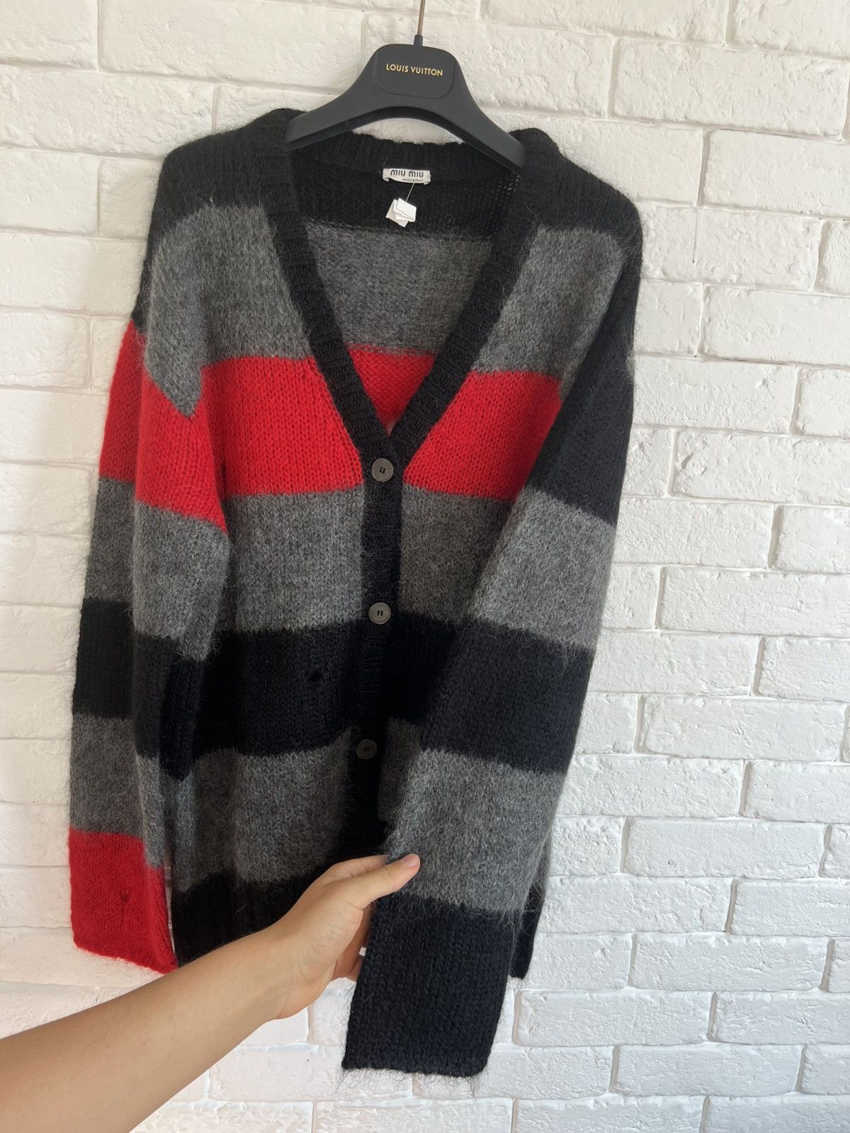 Miu Miu Miu Miu Mohair Distressed cardigan grunge Kurt Cobain Size US M / EU 48-50 / 2 - 5 Thumbnail