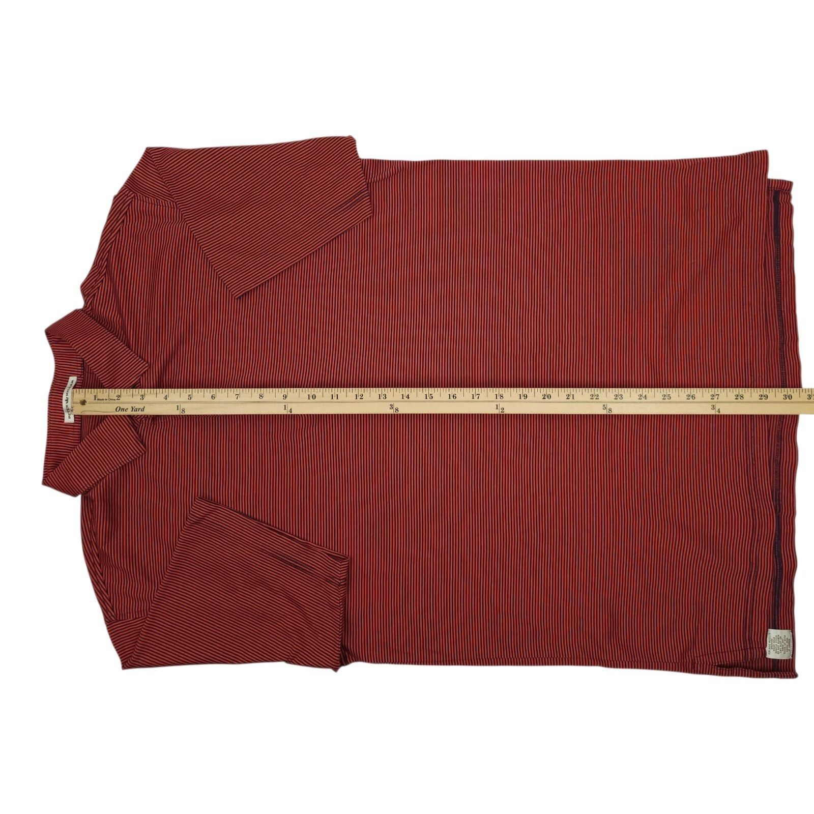 Peter Millar Peter Millar Polo Shirt Mens M Classic Red Navy Micro Stripe Size US M / EU 48-50 / 2 - 5 Thumbnail