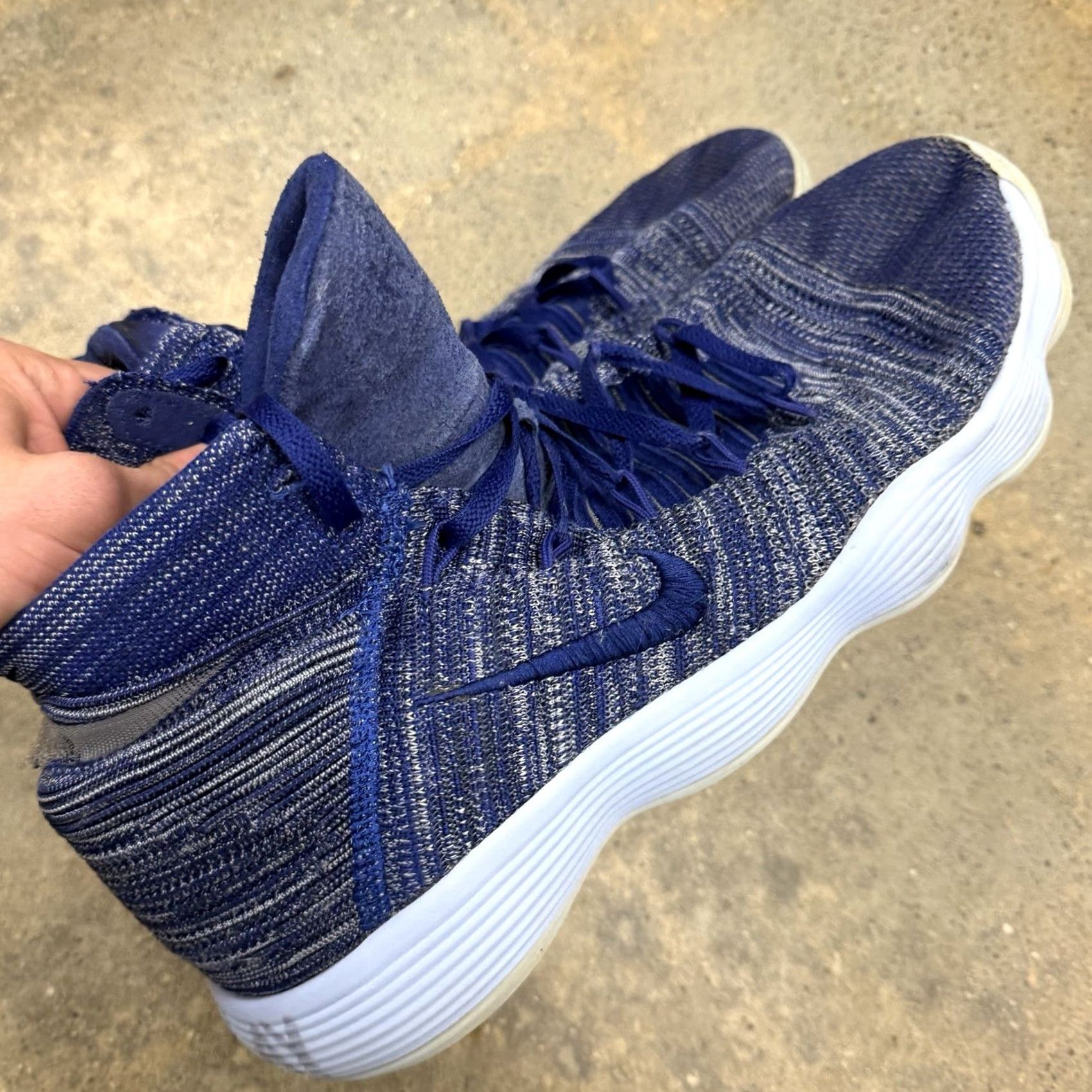 Nike Nike Hyperdunk 2017 Flyknit Men Size 15 917726-400 College Navy See Rip Sneaker Basketball Performance Lightweight Cushioned High Top Nike Shoes Mens Size US 15 / EU 48 - 6 Thumbnail