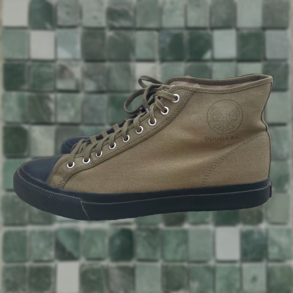 Ralph Lauren Ralph Lauren RRL Double RL Mayport Canvas Sneakers Men 11 Olive Drab Designer Shoes High Top Casual Rubber Lining Canvas Size US 11 / EU 44 - 1 Thumbnail
