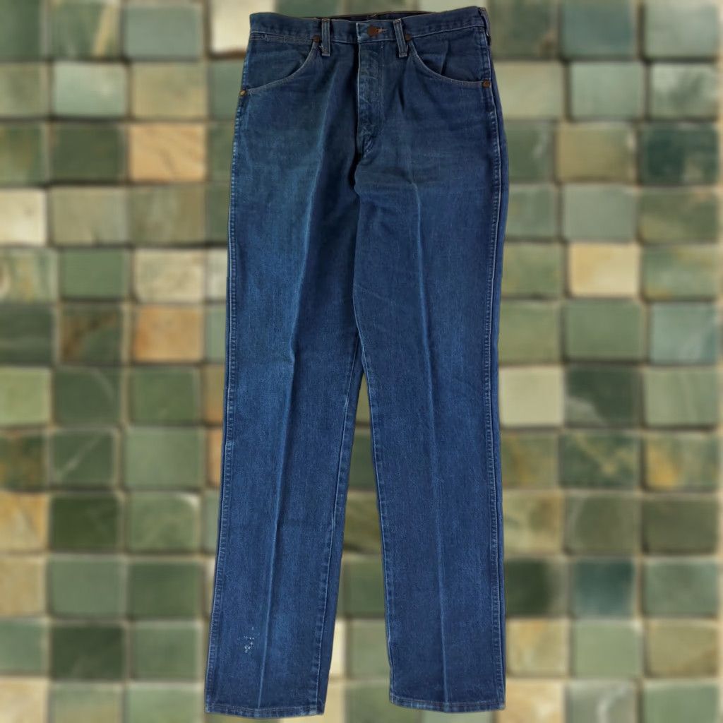 Wrangler VINTAGE Wrangler Jeans Blue VTG 80s 90s 31MWZ Made USA Mens 34x36 33x36 Actual Blue Denim Straight Men 33 36 Size US 33 - 1 Thumbnail