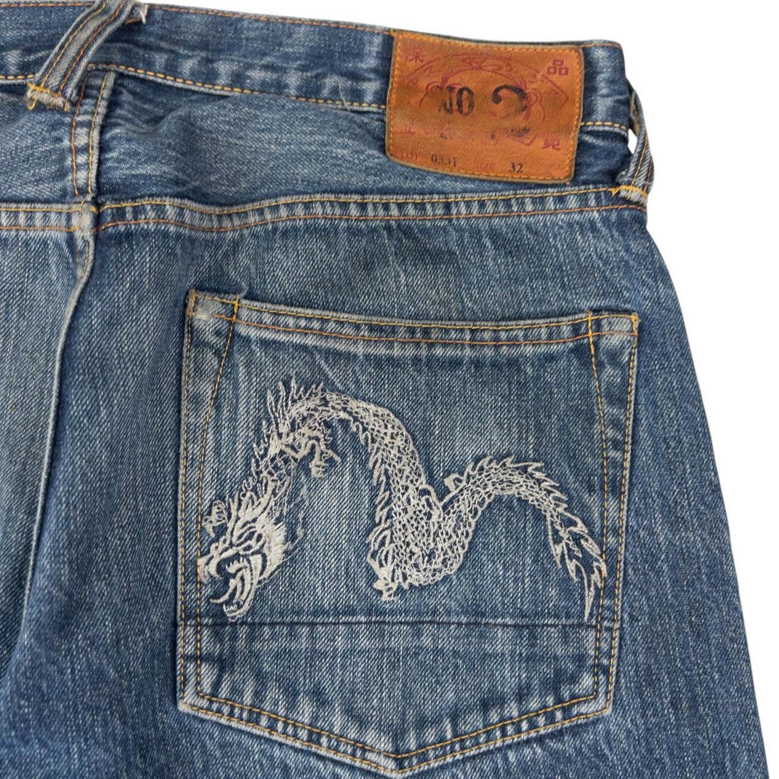 Evisu Vintage Evisu Double Dragon Gull Denim Jeans Size W33 Size US 33 - 6 Thumbnail
