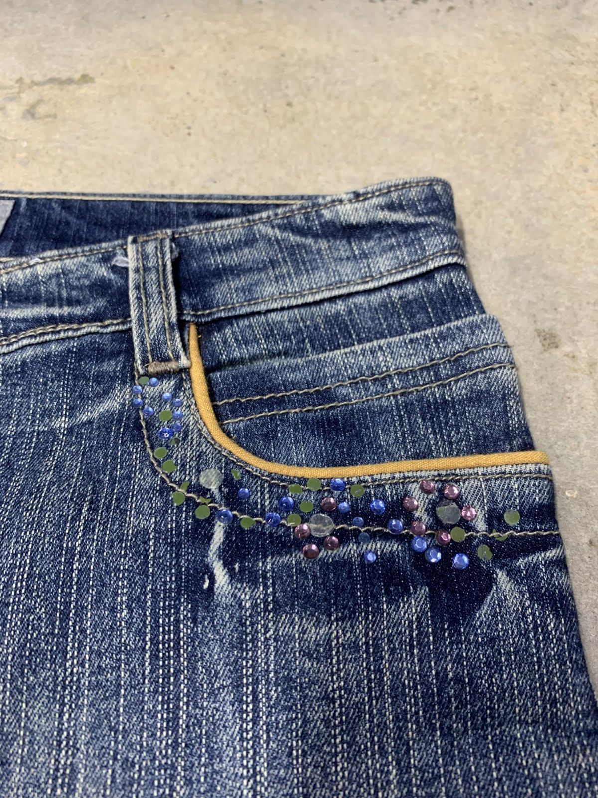 Japanese Brand × Vintage Flare denim X.F.Y.Y jean nice design Size 29" - 5 Thumbnail