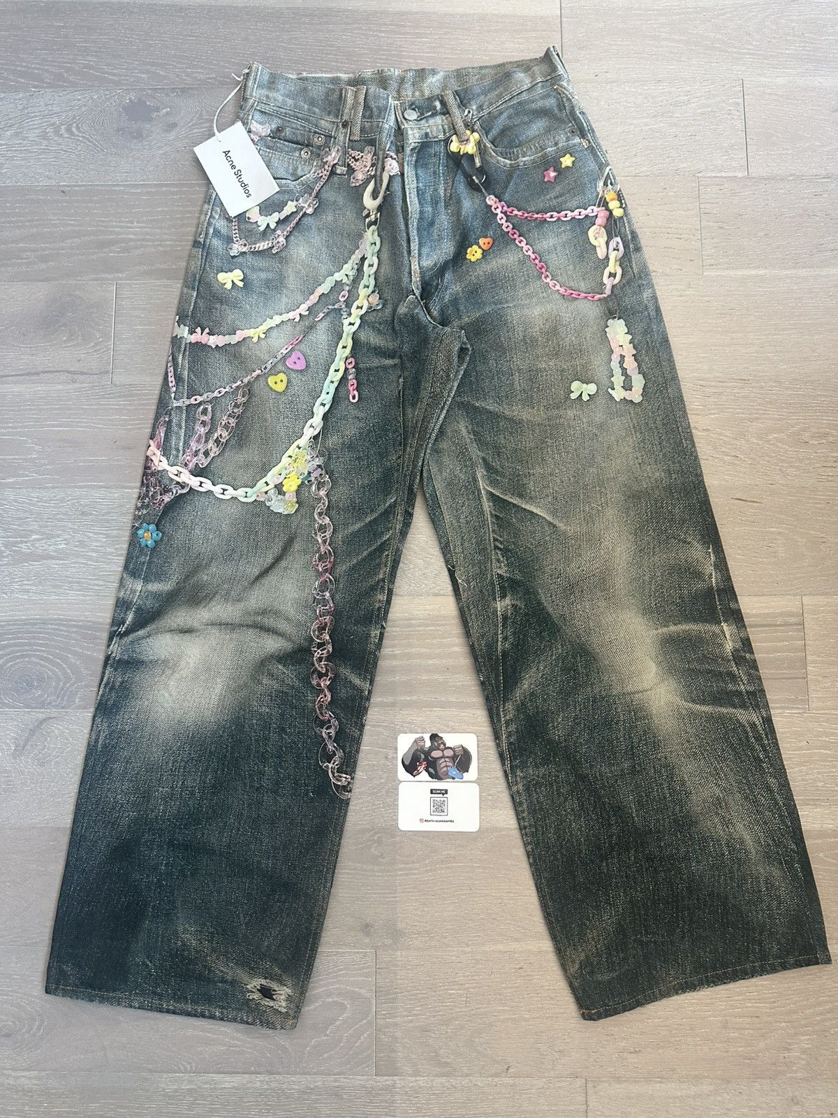 Acne Studios Acne Studios Keychain Print Baggy Fit Jeans