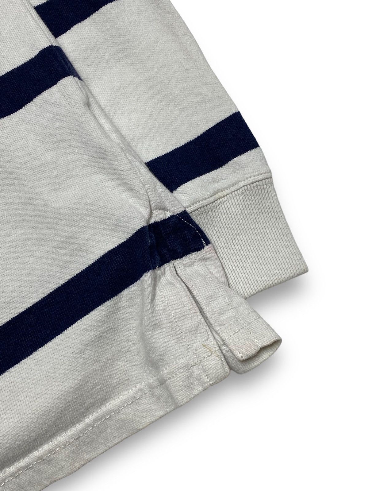 Polo Ralph Lauren Vintage POLO RALPH LAUREN Striped White Rugby Sweatshirt Size US XL / EU 56 / 4 - 8 Thumbnail
