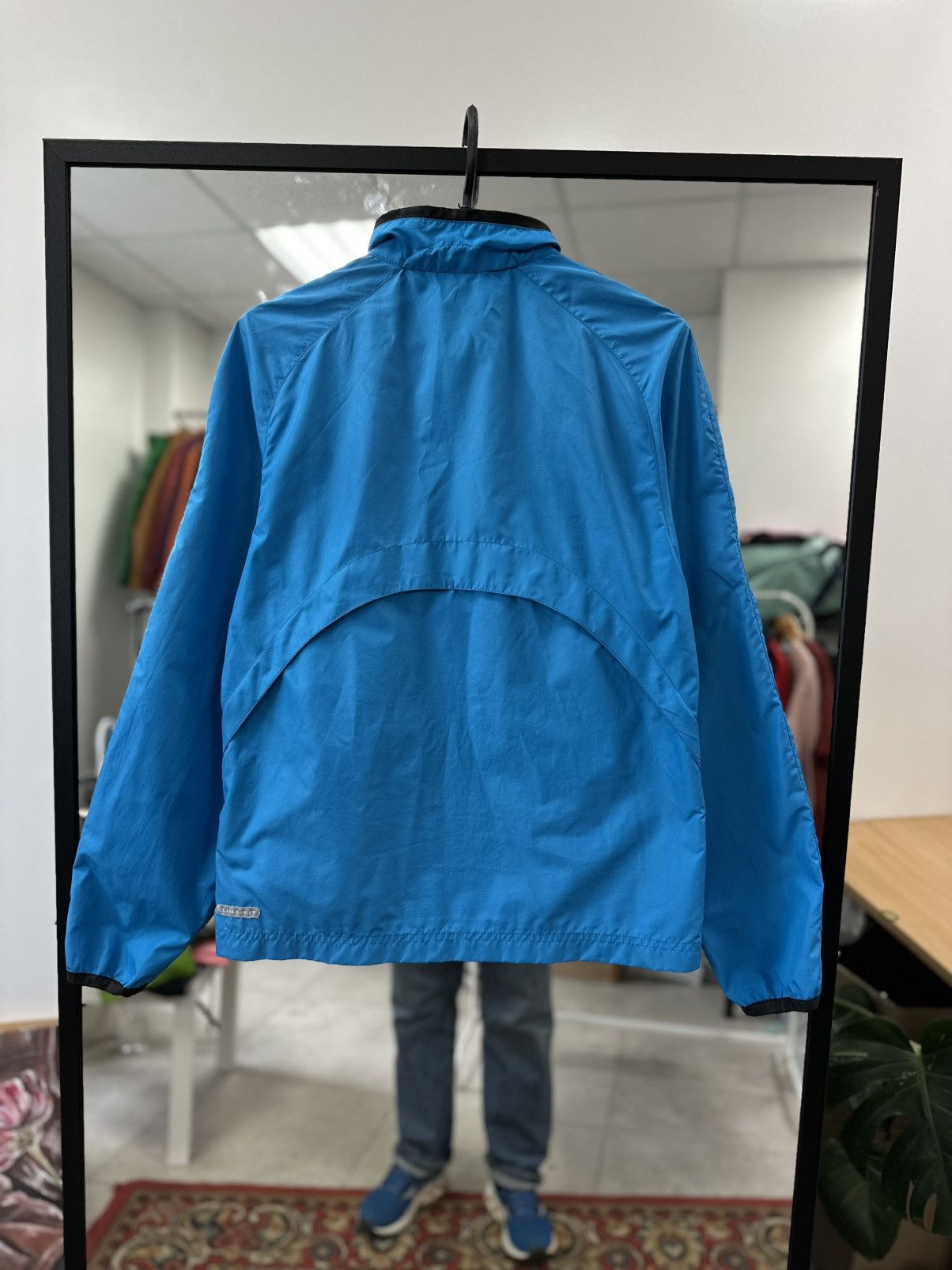 Nike × Vintage Nike Running Windbreaker Jacket Blue – Reflective m size Size US M / EU 48-50 / 2 - 7 Thumbnail