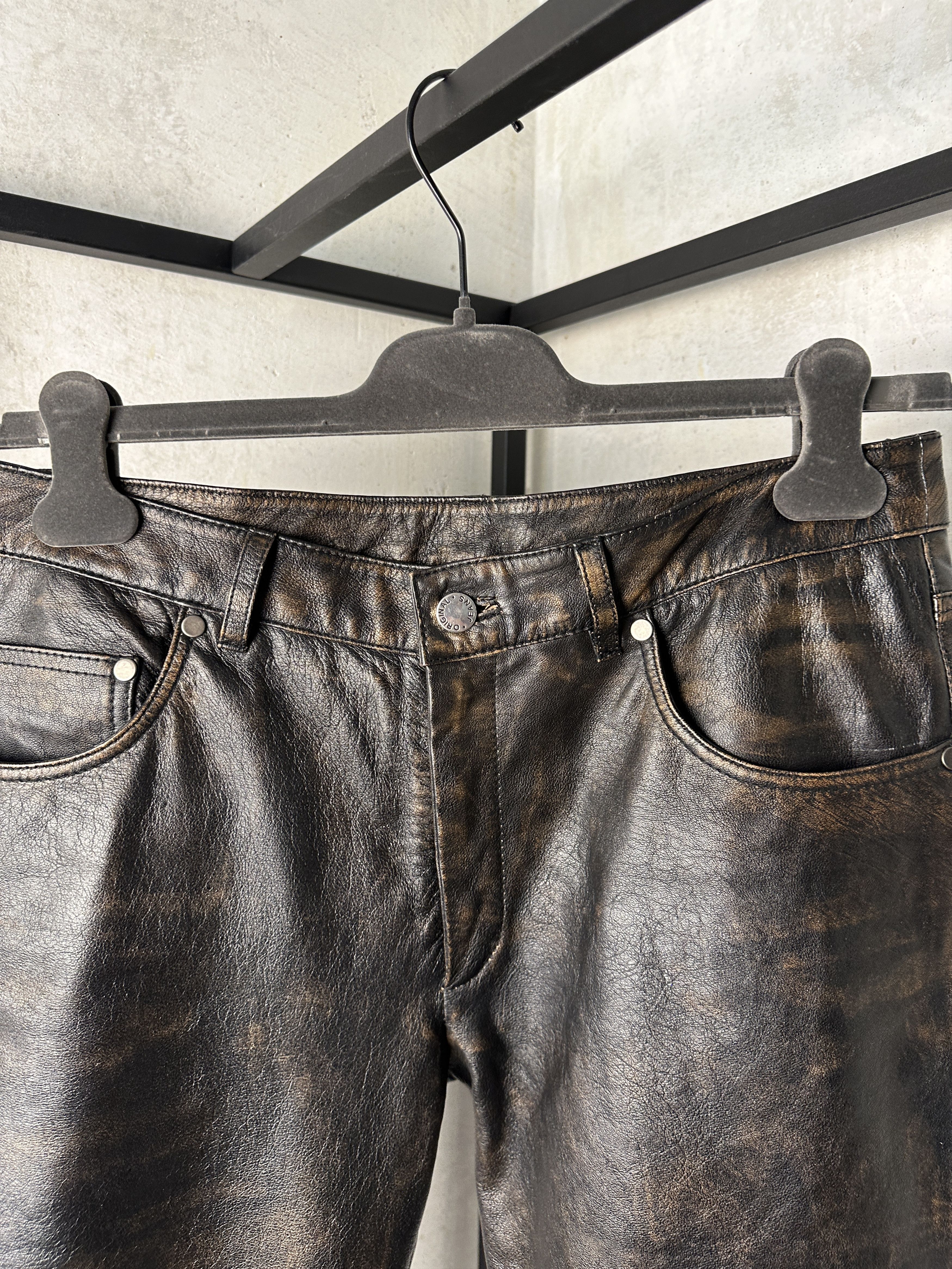 Genuine Leather Lambskin Leather Pants Size 26" / US 2 / IT 38 - 3 Thumbnail