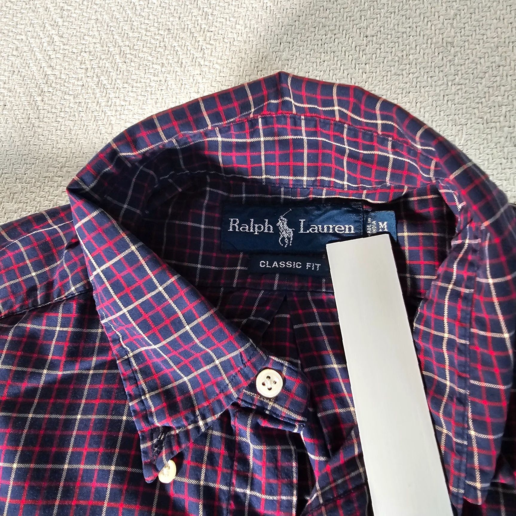 Ralph Lauren Ralph Lauren Button-Down Shirt Men M Classic Fit Red Pony Purple Plaid Shirt Size US M / EU 48-50 / 2 - 2 Thumbnail
