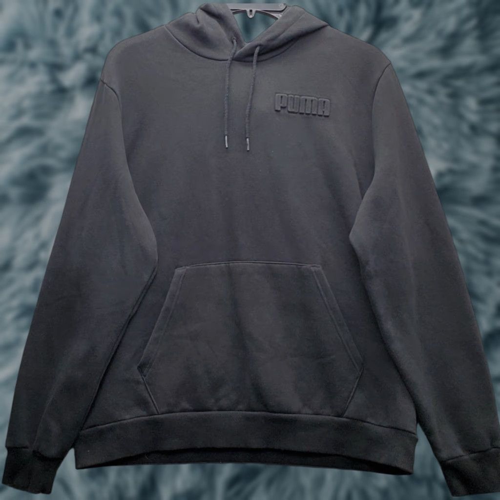 Puma Puma Hoodie Mens XL Black Fleece Lined Athletic Fit Drawstring Kangaroo Pockets Size US XL / EU 56 / 4 - 1 Thumbnail
