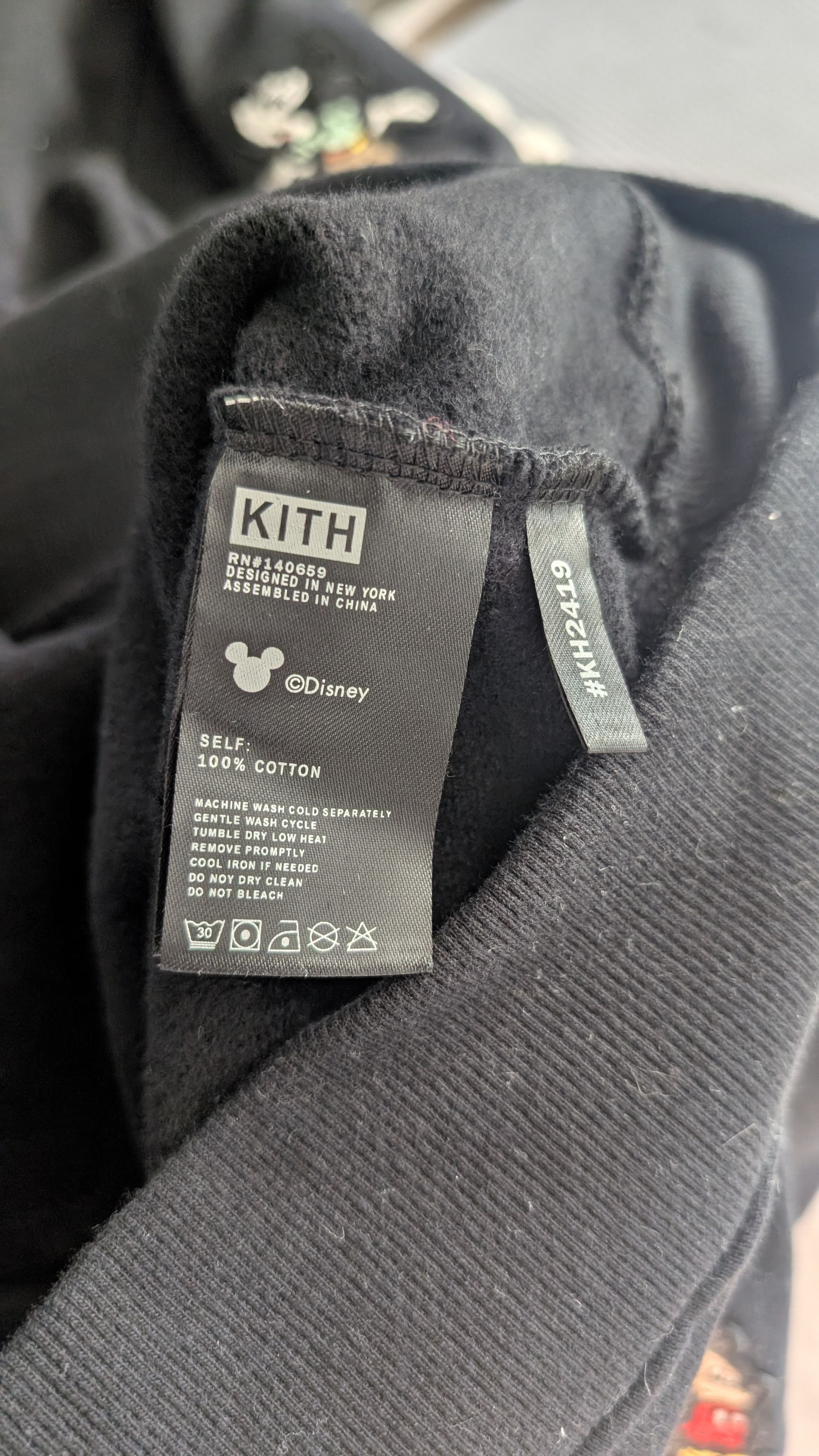Disney × Kith Kith x Disney Mickey Sleeve Patches Hoodie - L - Black Size US L / EU 52-54 / 3 - 7 Thumbnail
