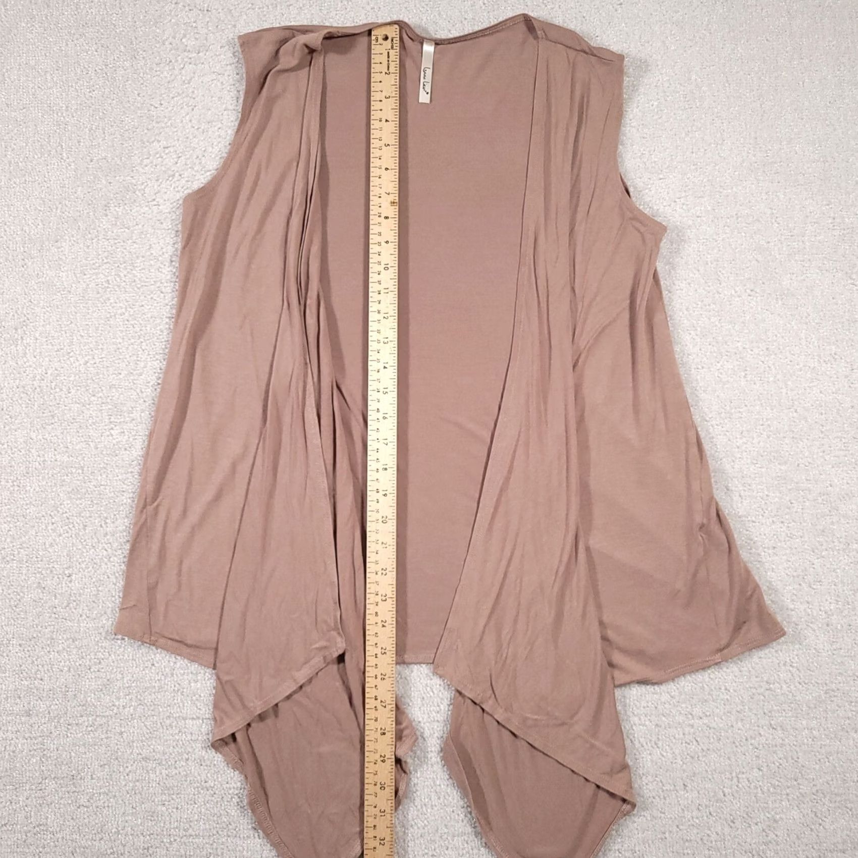 Vintage VINTAGE Isaac Liev Lightweight Cardigan Duster Womens XL Beige Sleeveless Made in USA Cardigan Vest USA Autumn Spring Summer Winter Size XL / US 12-14 / IT 48-50 - 6 Thumbnail