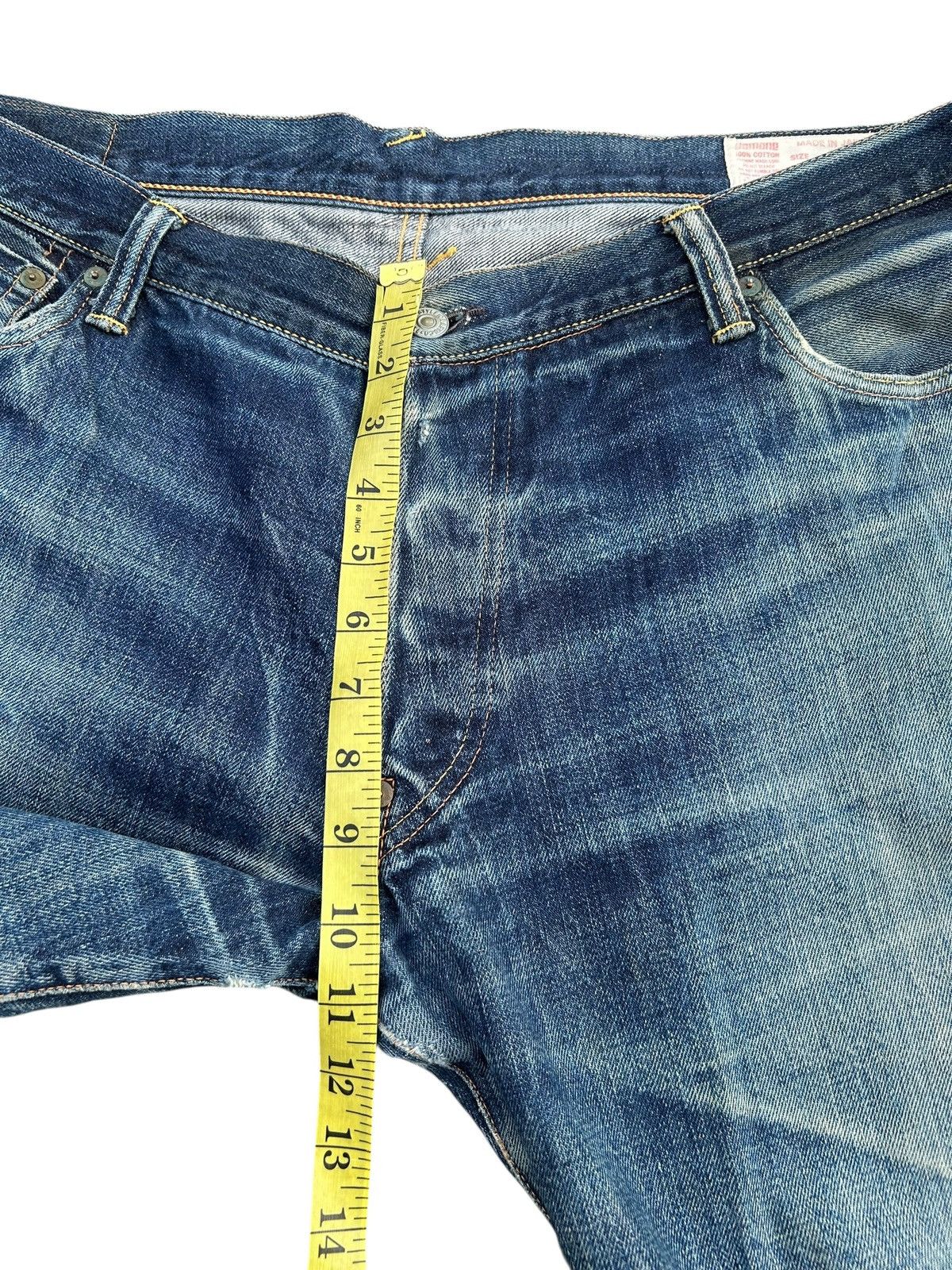 Kapital Thrashed Vintage Evisu Selvedge No1 Special Denim Jeans Size US 37 - 21 Thumbnail