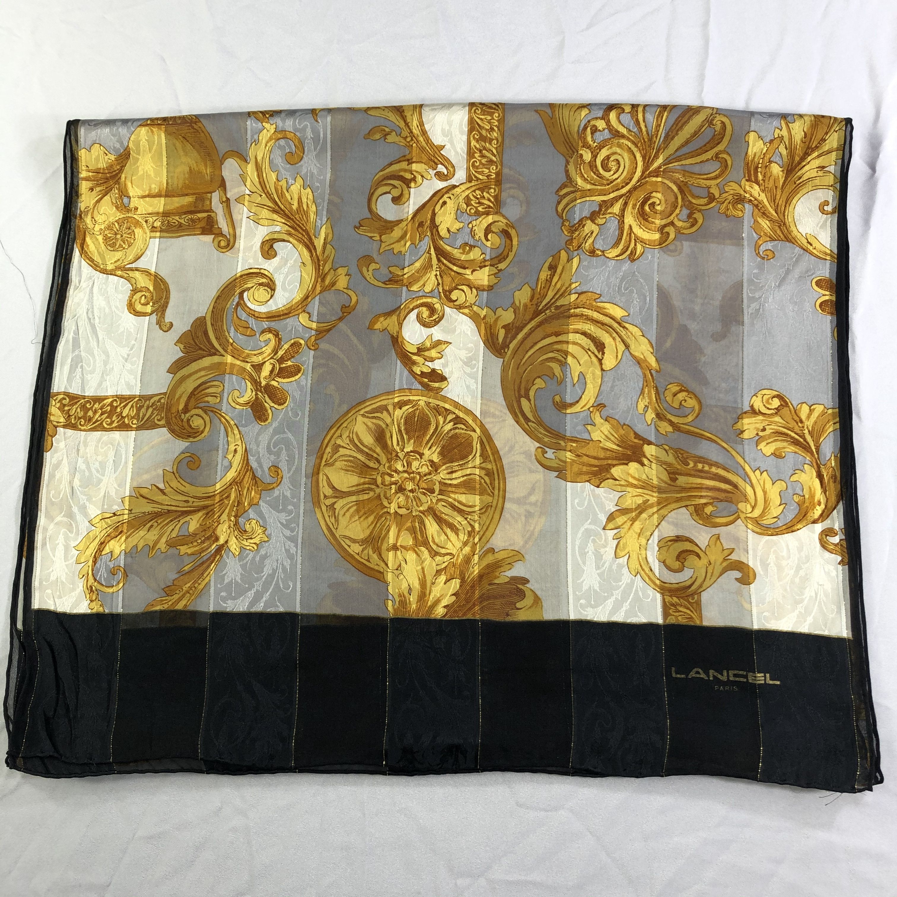 Lancel × Vintage Vintage Lancel Silk Scarf Size ONE SIZE - 2 Thumbnail