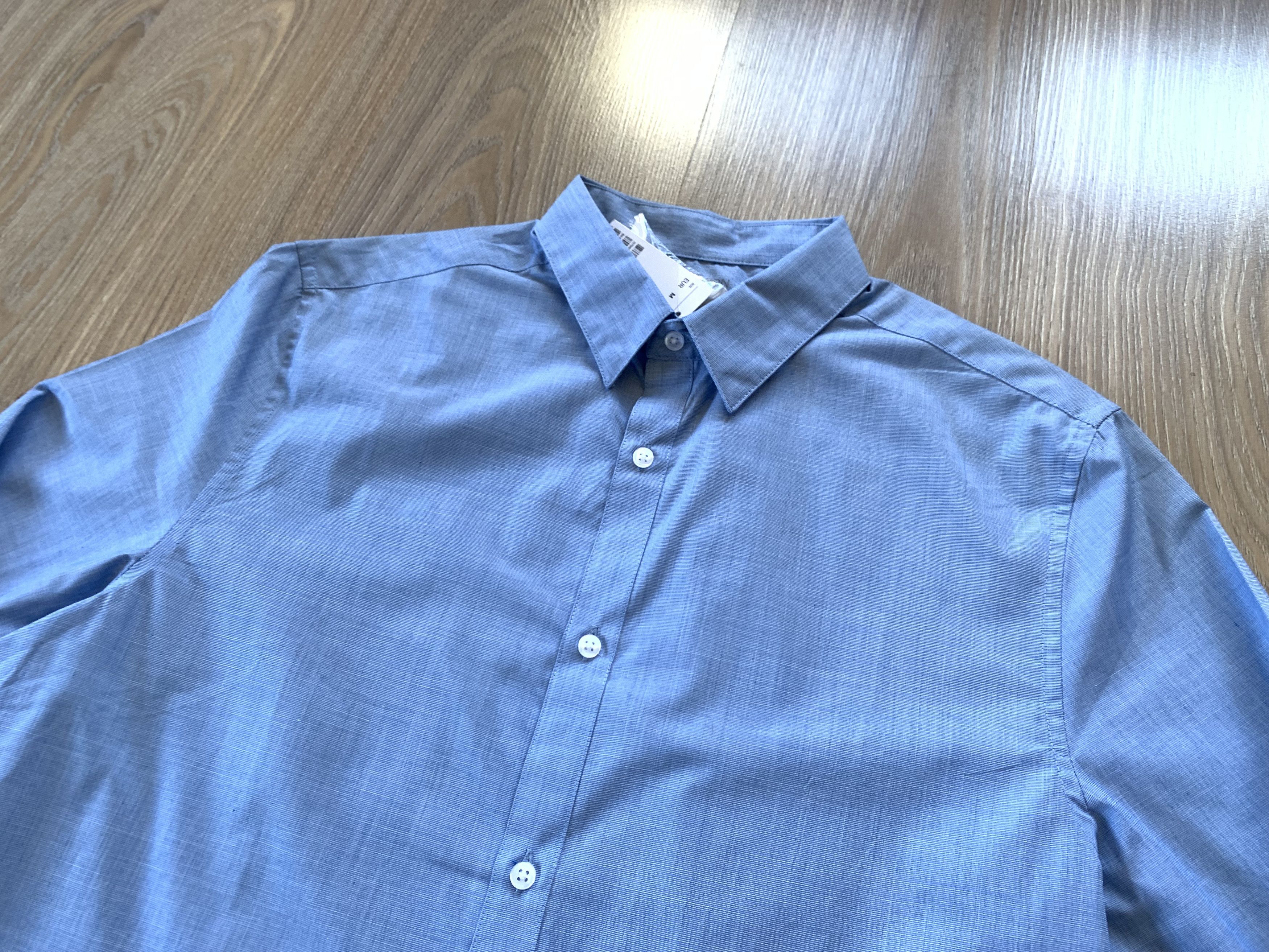 H&M H&M Slim Fit Easy Iron Mens Button Long Sleeve Shirt Size US M / EU 48-50 / 2 - 4 Thumbnail
