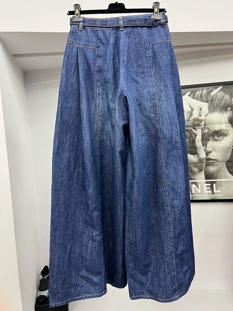 Chanel Chanel 23S blue wide-leg jeans Size 42" / US 20 - 3 Thumbnail